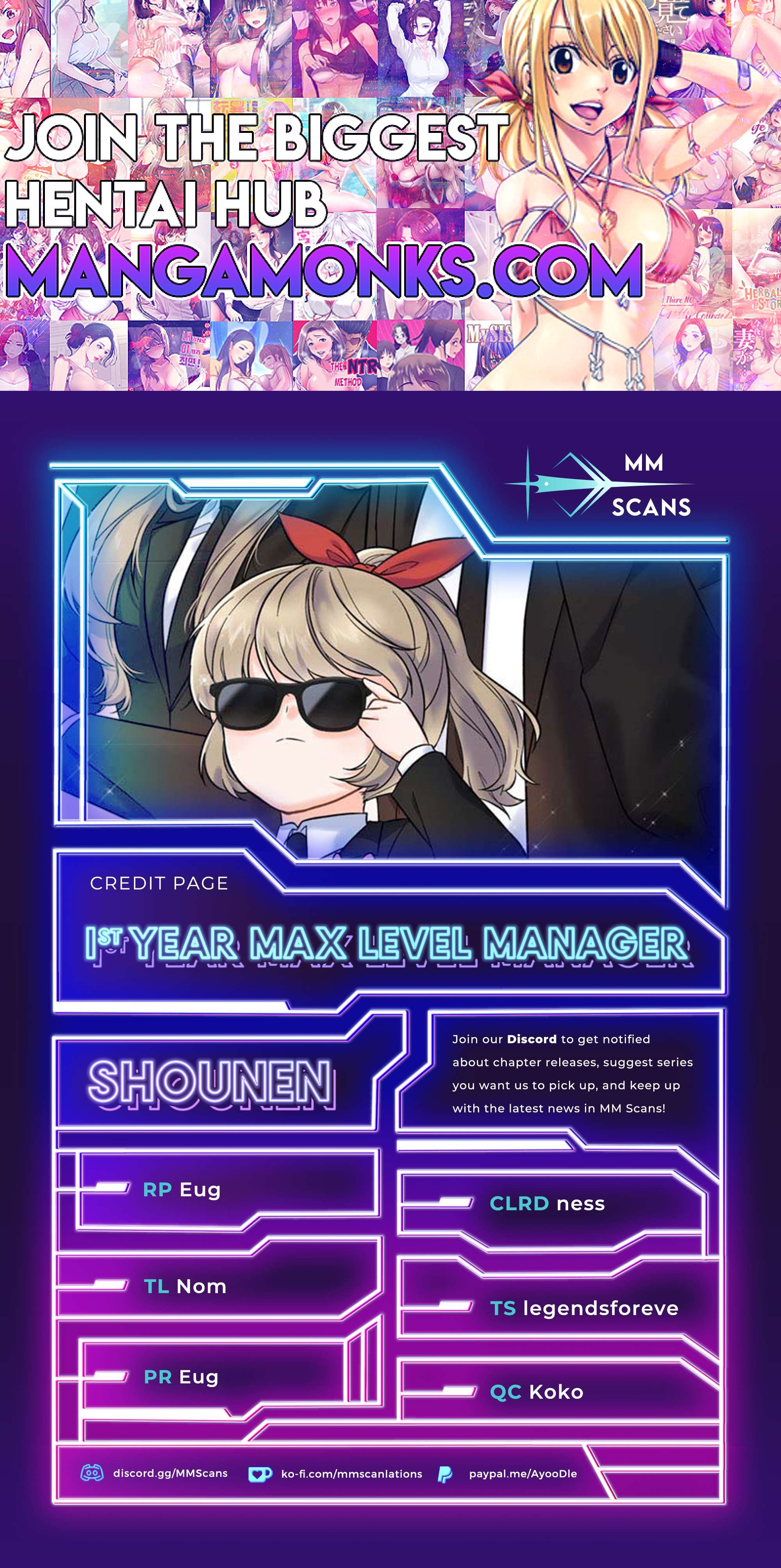 1st year Max Level Manager chapter 101 page 1