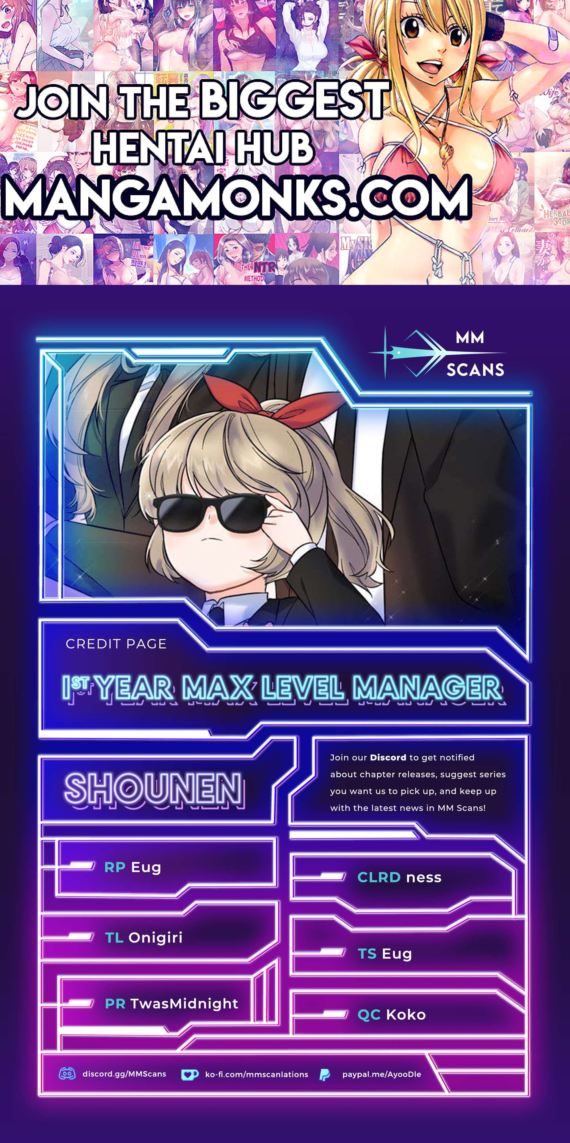 1st year Max Level Manager chapter 105 page 1