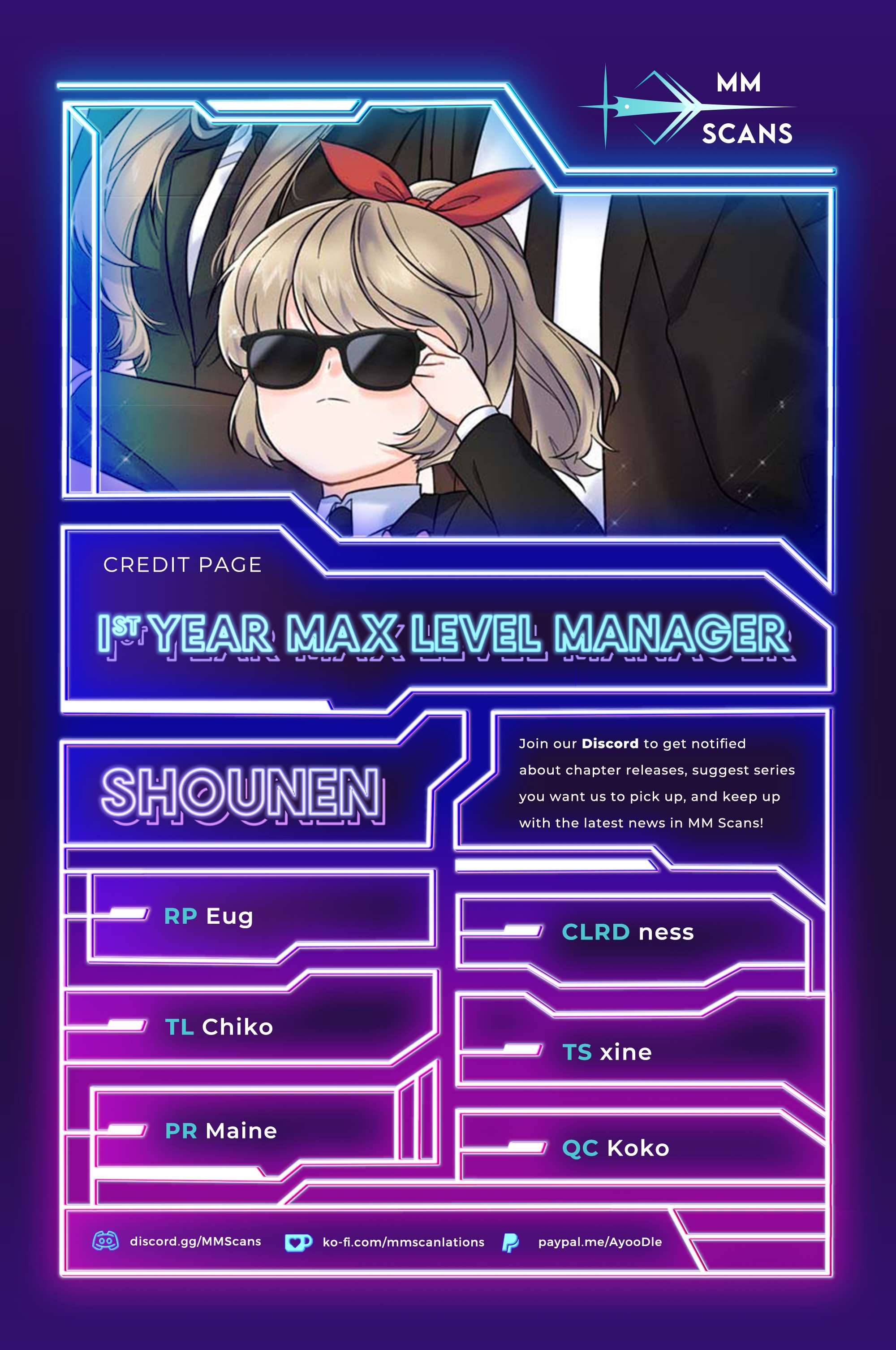 1st year Max Level Manager chapter 96 page 1