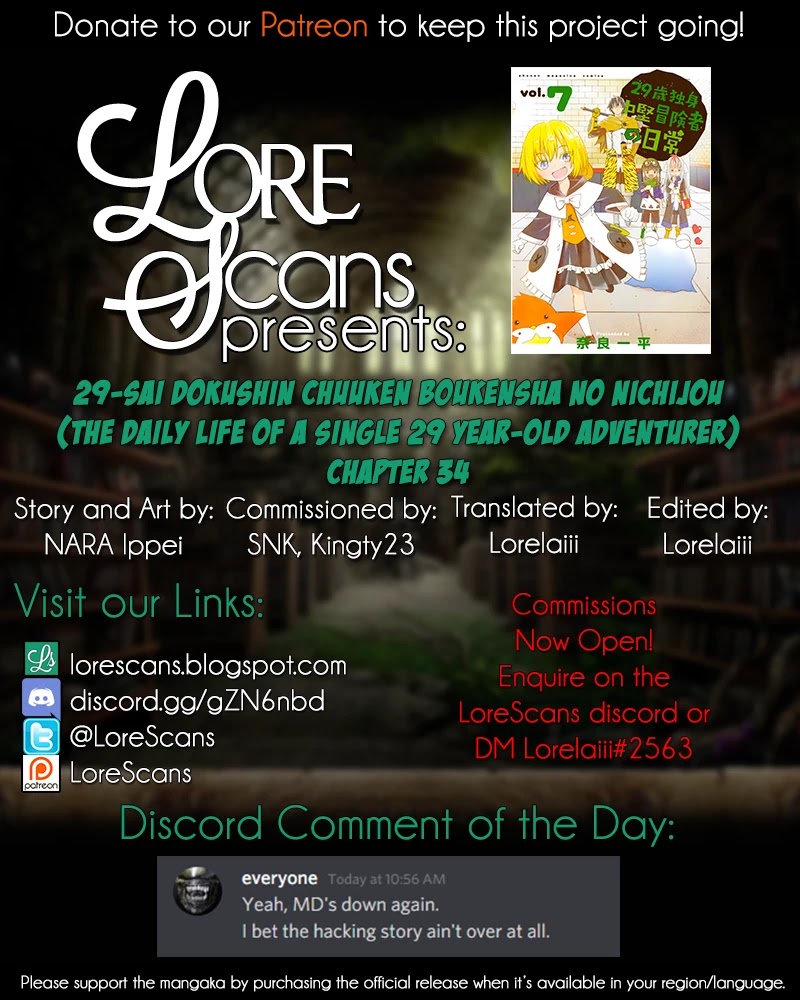 29-sai Hitorimi Chuuken Boukensha no Nichijou chapter 34 page 36