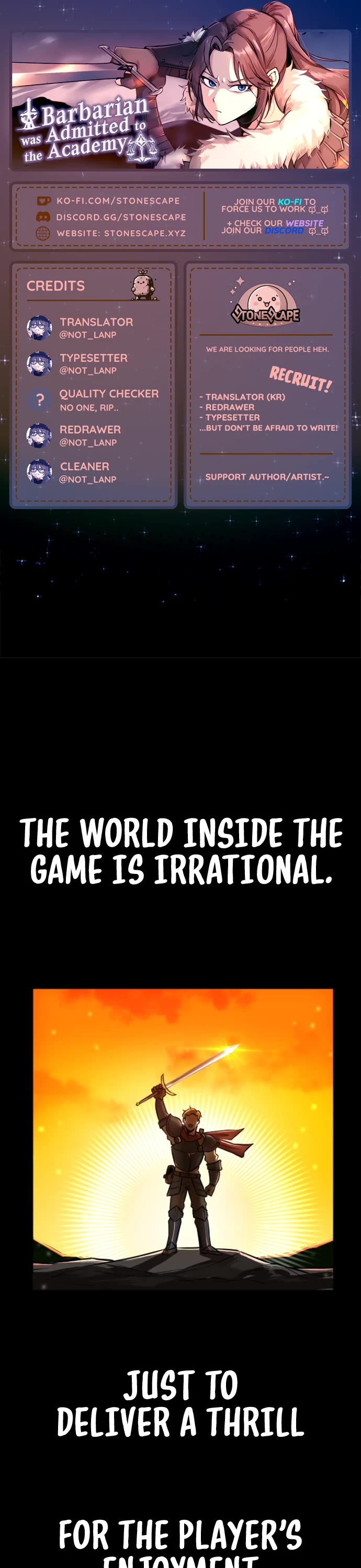 A Barbarian Was Admitted to the Academy chapter 1 page 1