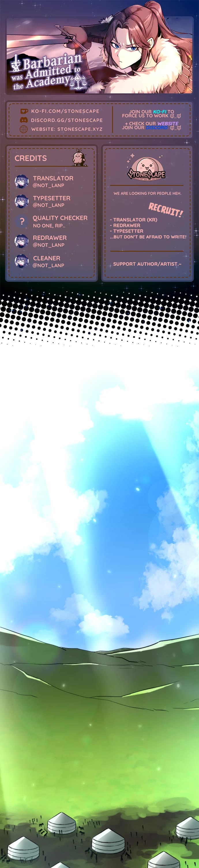 A Barbarian Was Admitted to the Academy chapter 3 page 1