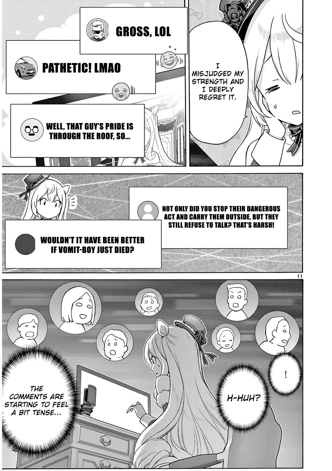 A Bottom-Tier Ojousama Dungeon Streamer Beats Up a Nuisance Streamer, Goes Viral, and Becomes a Legend?! chapter 3 page 11