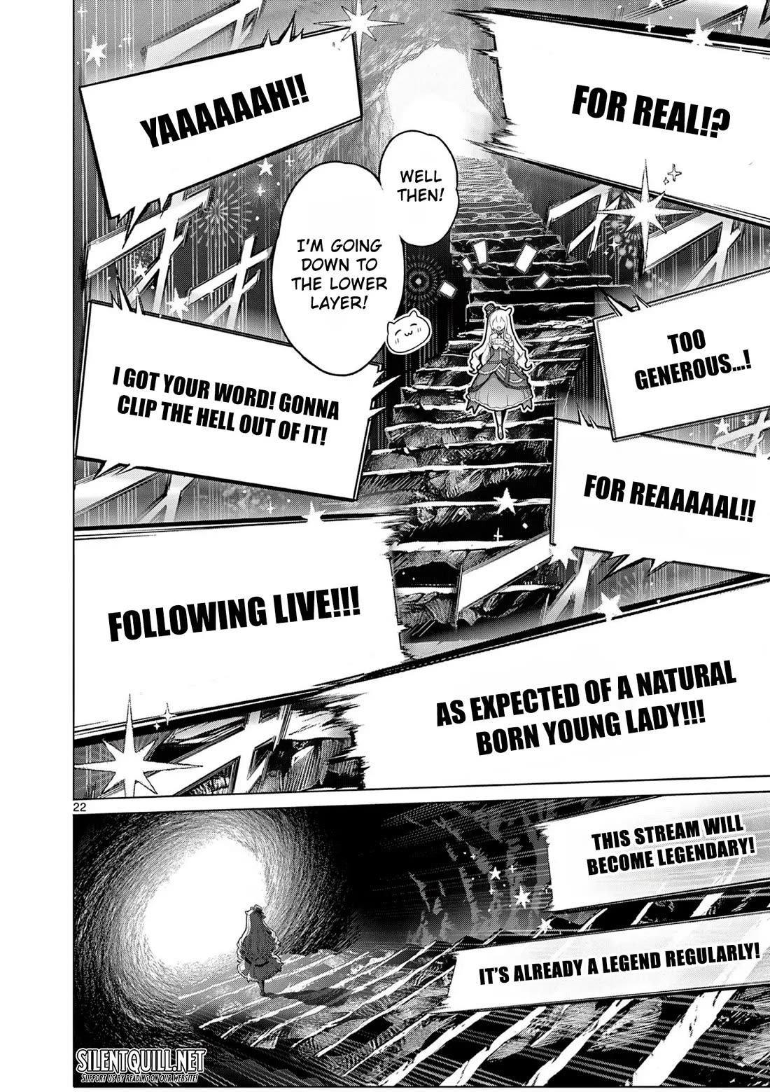 A Bottom-Tier Ojousama Dungeon Streamer Beats Up a Nuisance Streamer, Goes Viral, and Becomes a Legend?! chapter 5 page 22