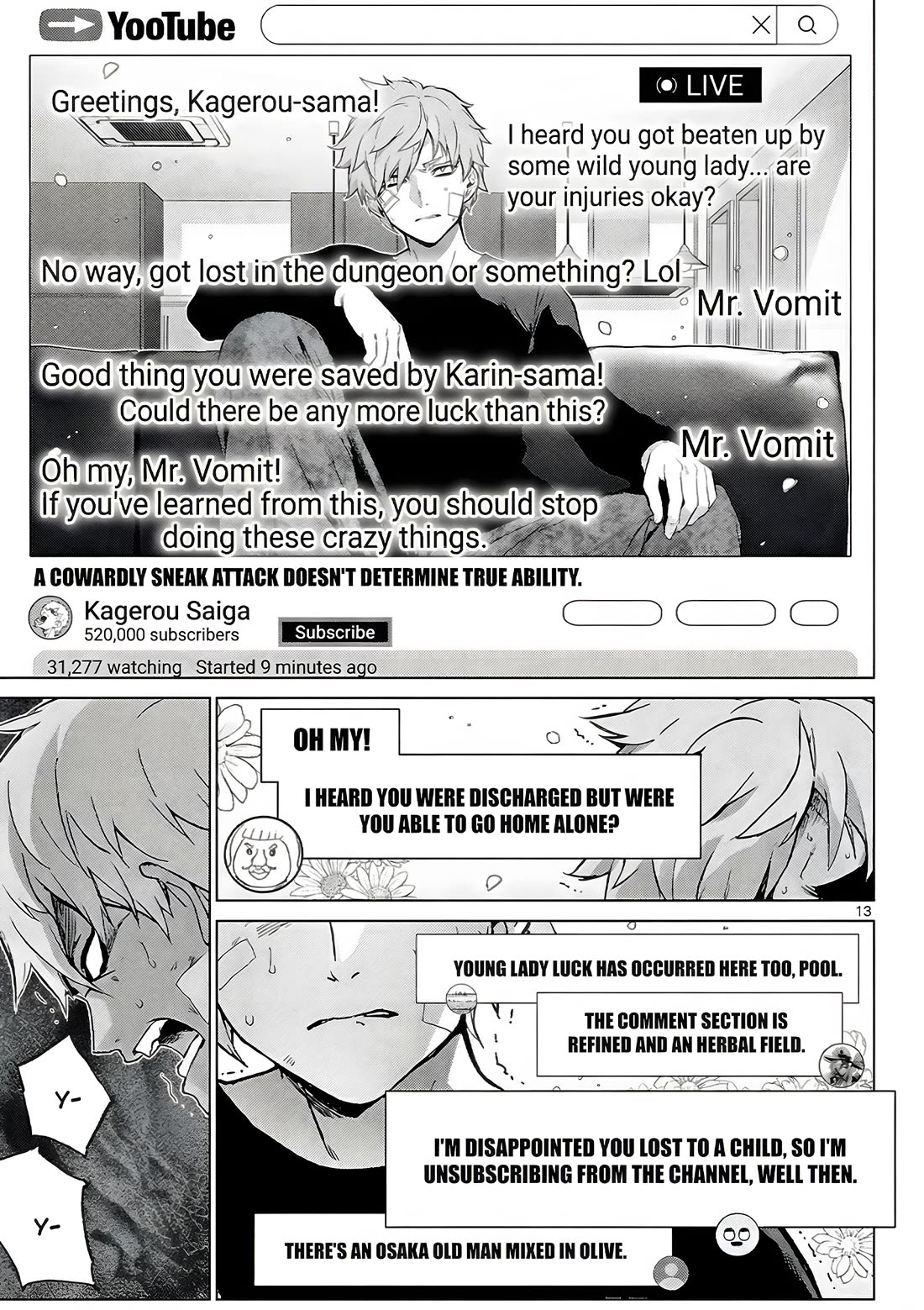 A Bottom-Tier Ojousama Dungeon Streamer Beats Up a Nuisance Streamer, Goes Viral, and Becomes a Legend?! chapter 8 page 14