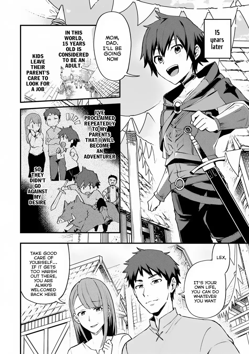 A Boy Who Has Been Reincarnated Twice Spends Peacefully as an S-Rank Adventurer, ~ I who was a Sage and a Hero of Previous World, Will Live in Peacefullness in the Next World~ chapter 1 page 6