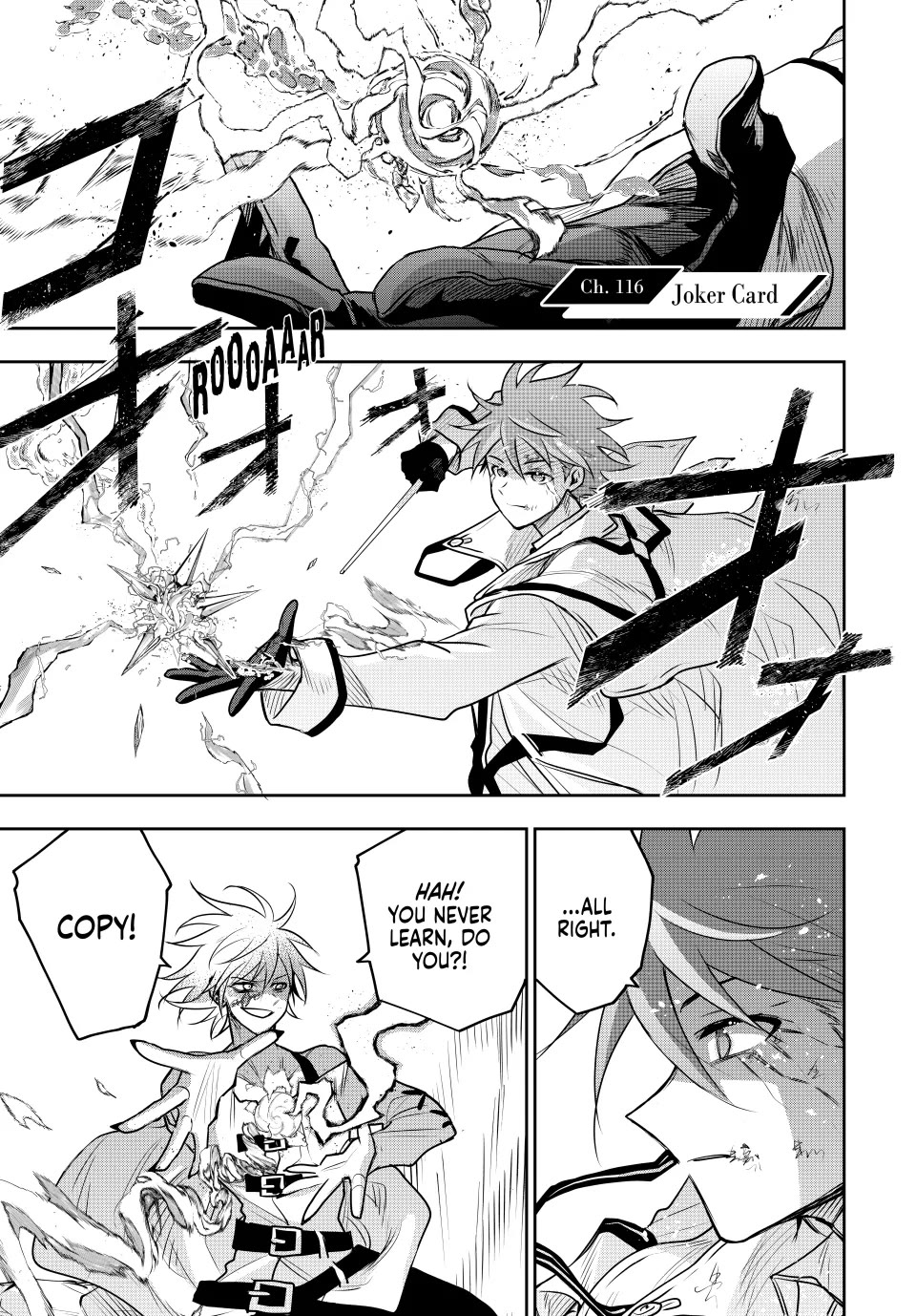 A Court Magician, Who Was Focused On Supportive Magic Because His Allies Were Too Weak, Aims To Become The Strongest After Being Banished chapter 116 page 1