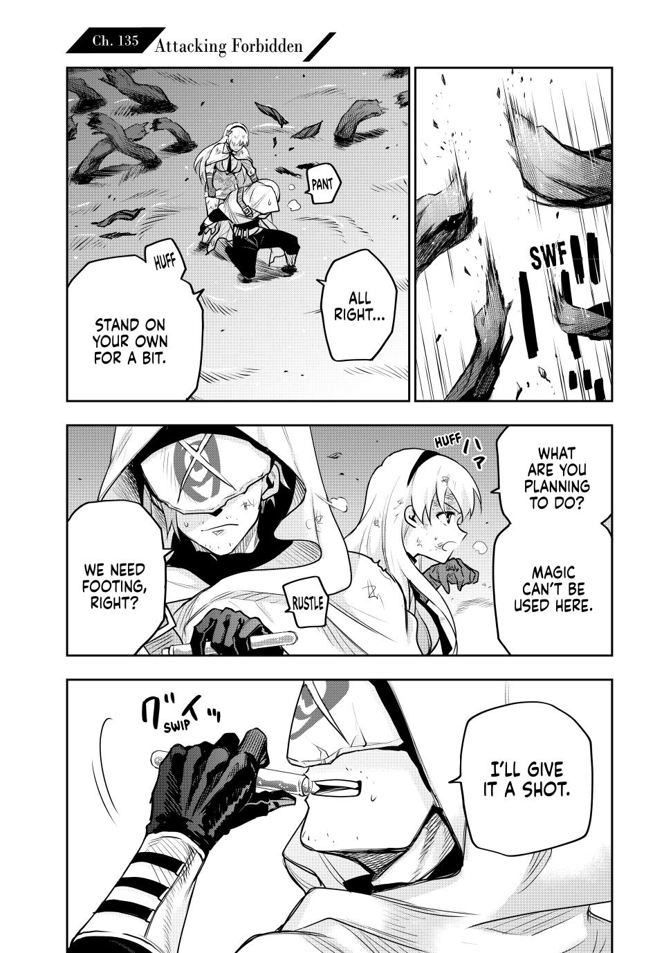 A Court Magician, Who Was Focused On Supportive Magic Because His Allies Were Too Weak, Aims To Become The Strongest After Being Banished chapter 135 page 1