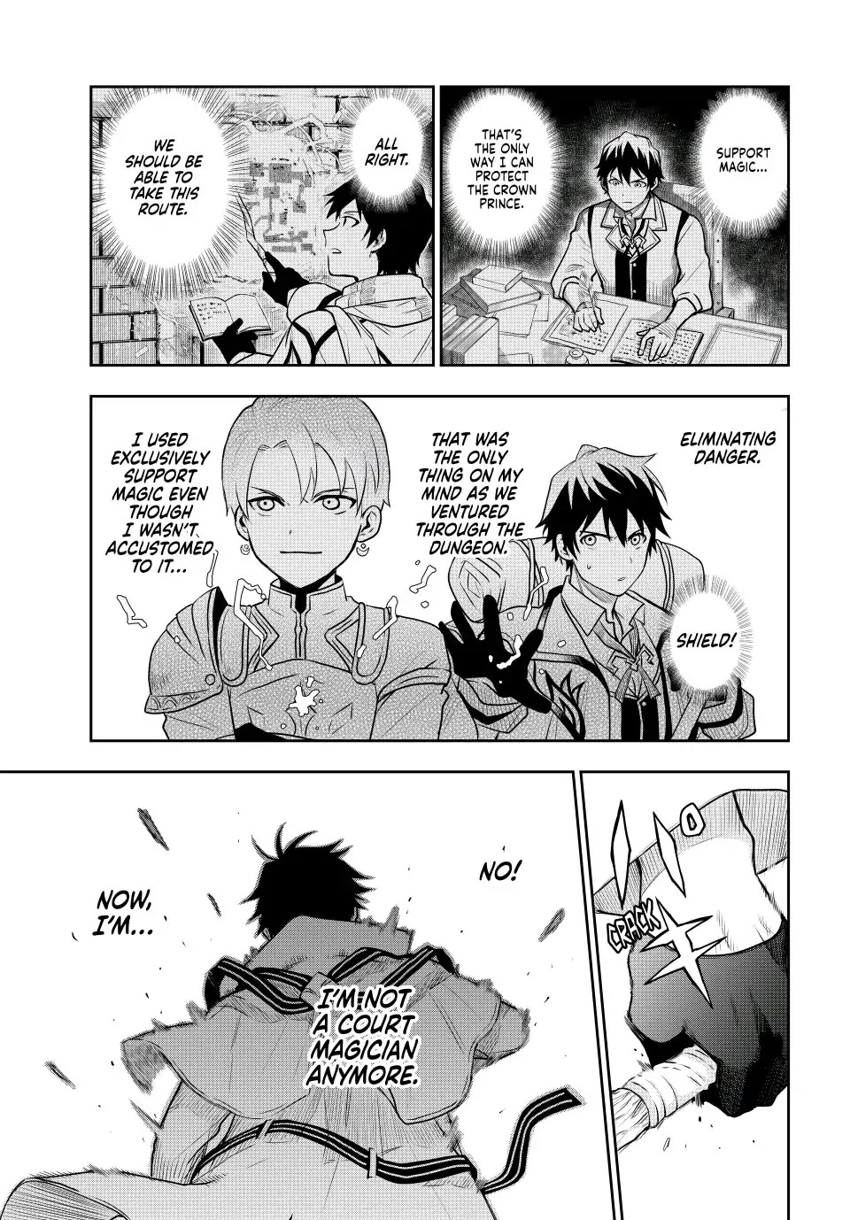 A Court Magician, Who Was Focused On Supportive Magic Because His Allies Were Too Weak, Aims To Become The Strongest After Being Banished chapter 2 page 13