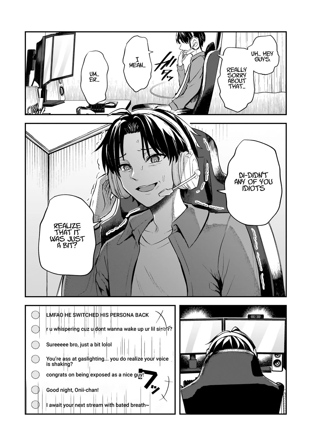 A Toxic 20-Year-Old Game Streamer Accidentally Reveals His Nice Personality Because He Forgot to End the Stream chapter 1 page 21