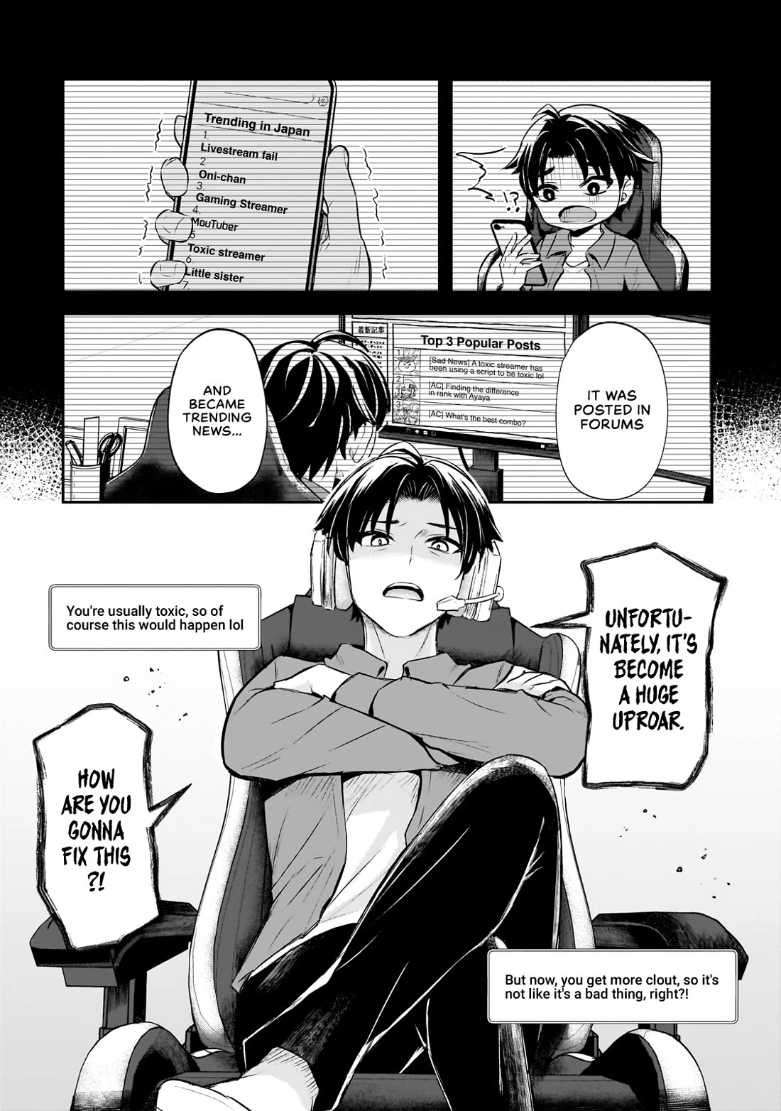 A Toxic 20-Year-Old Game Streamer Accidentally Reveals His Nice Personality Because He Forgot to End the Stream chapter 1 page 33