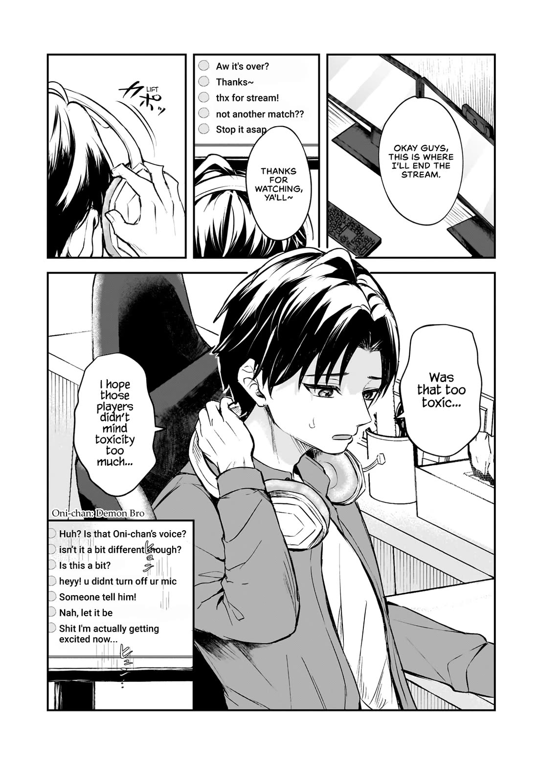 A Toxic 20-Year-Old Game Streamer Accidentally Reveals His Nice Personality Because He Forgot to End the Stream chapter 1 page 6