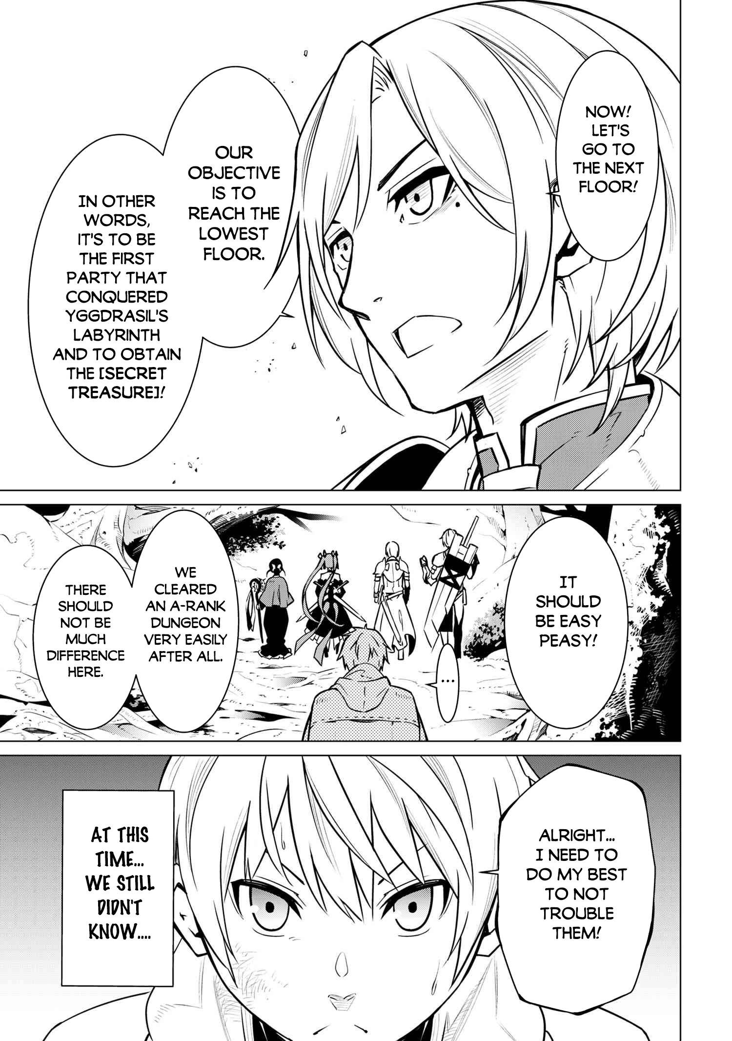 A White Mage Who Was Exiled After Being Handed A Knife In An Sss Rank Dungeon. Due To The Curse Of Yggdrasil, He Overcame His Weak Point, Lack Of Magical Power, And Became The Strongest In The World. chapter 1 page 16