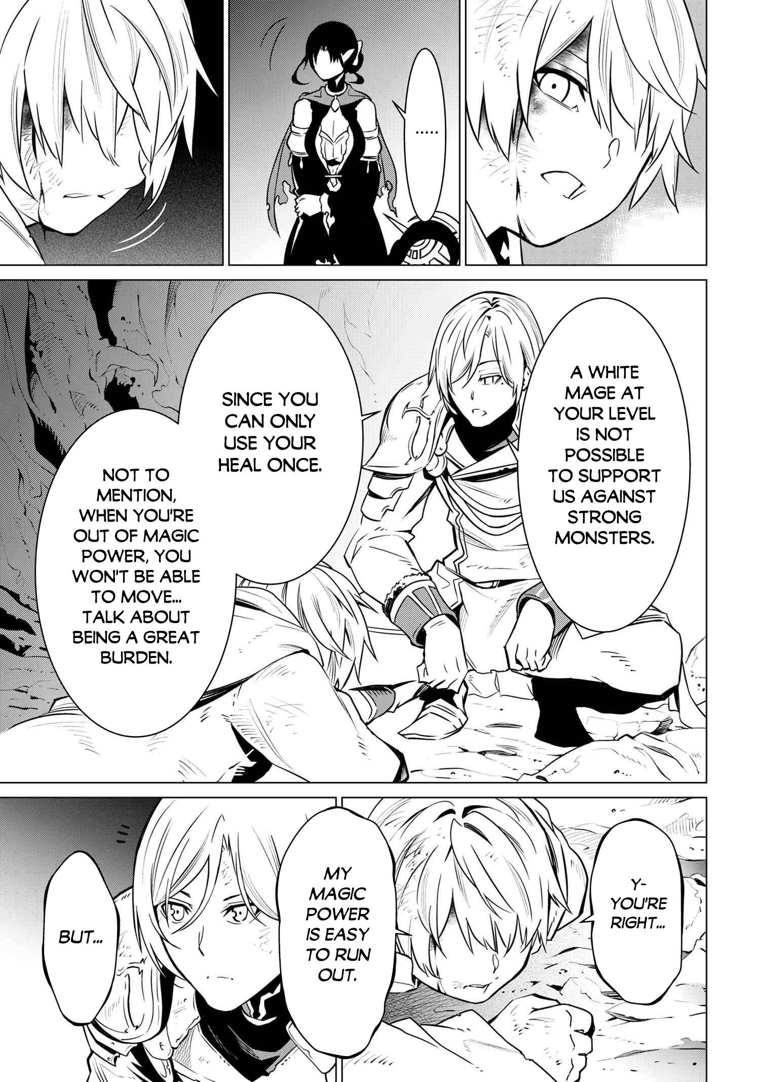 A White Mage Who Was Exiled After Being Handed A Knife In An Sss Rank Dungeon. Due To The Curse Of Yggdrasil, He Overcame His Weak Point, Lack Of Magical Power, And Became The Strongest In The World. chapter 1 page 30