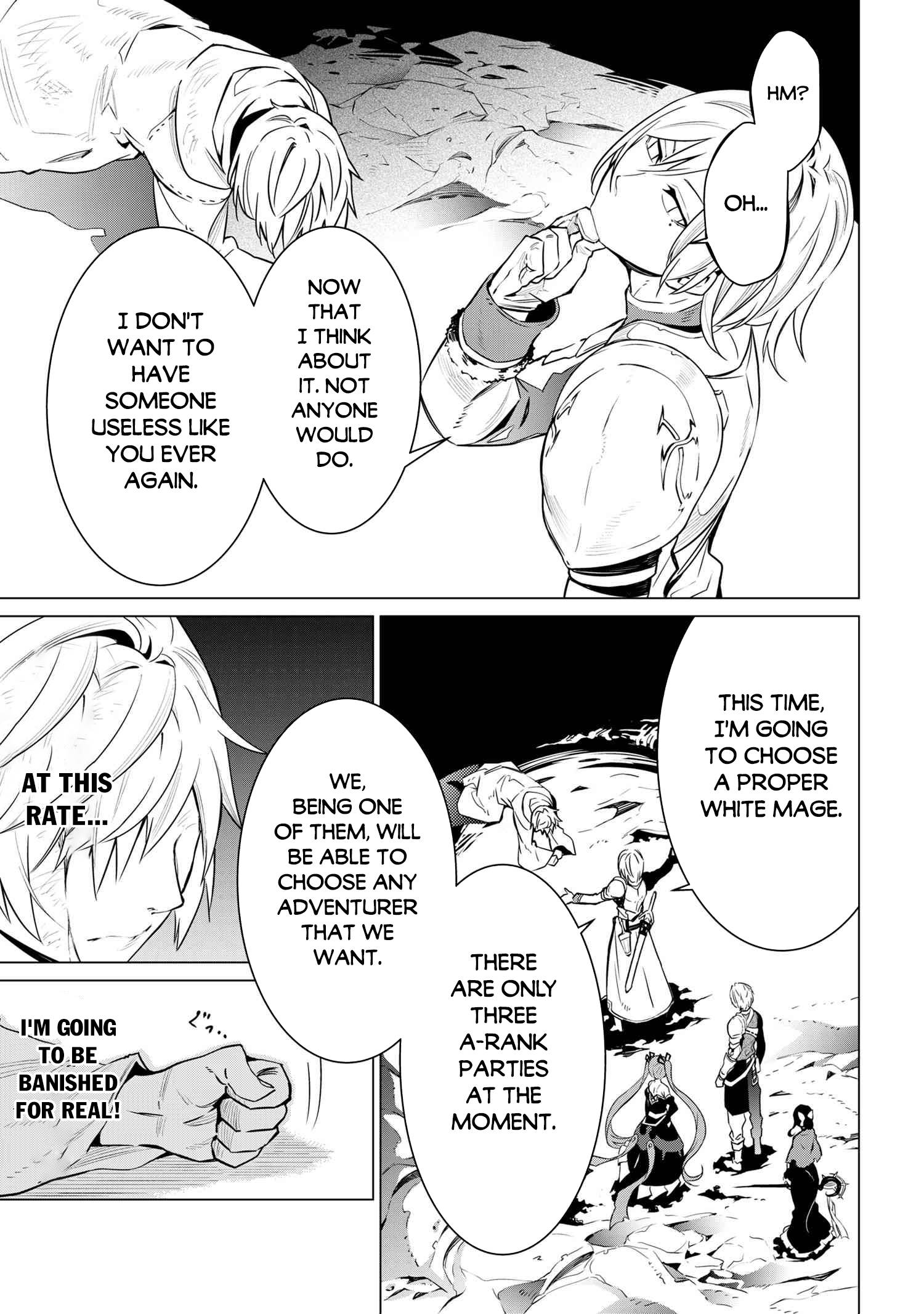 A White Mage Who Was Exiled After Being Handed A Knife In An Sss Rank Dungeon. Due To The Curse Of Yggdrasil, He Overcame His Weak Point, Lack Of Magical Power, And Became The Strongest In The World. chapter 1 page 36