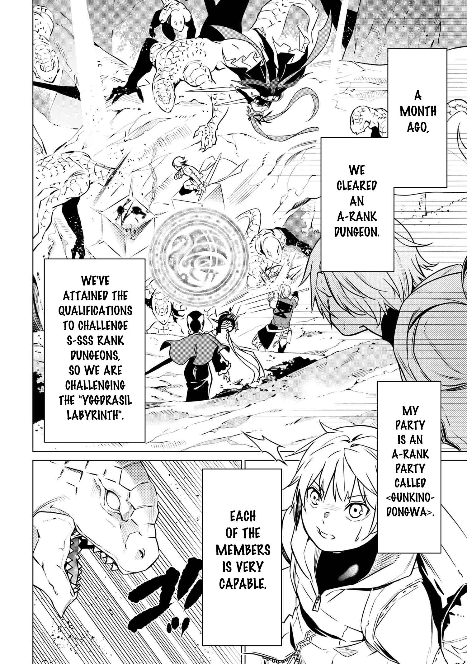 A White Mage Who Was Exiled After Being Handed A Knife In An Sss Rank Dungeon. Due To The Curse Of Yggdrasil, He Overcame His Weak Point, Lack Of Magical Power, And Became The Strongest In The World. chapter 1 page 5