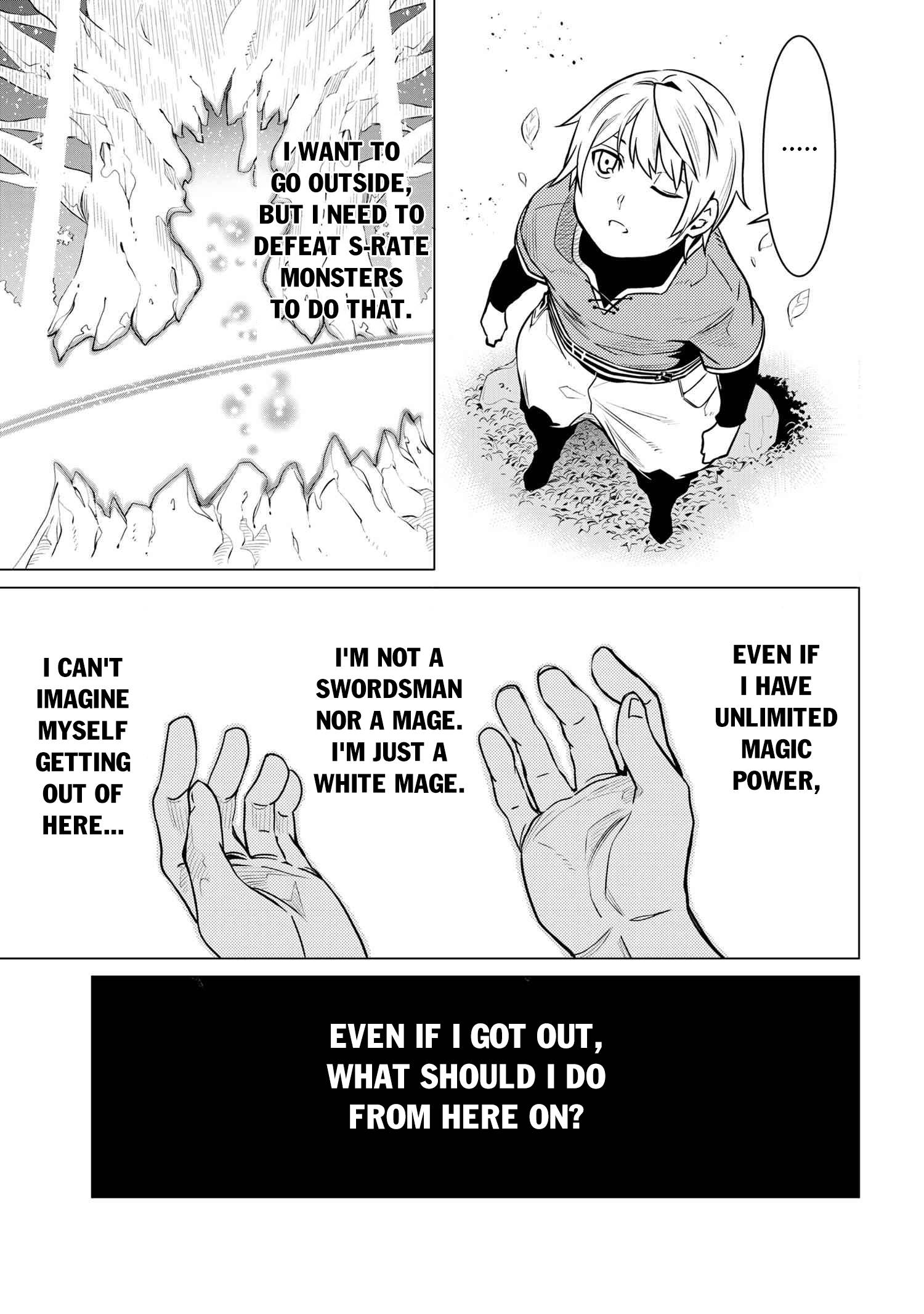 A White Mage Who Was Exiled After Being Handed A Knife In An Sss Rank Dungeon. Due To The Curse Of Yggdrasil, He Overcame His Weak Point, Lack Of Magical Power, And Became The Strongest In The World. chapter 2.1 page 14