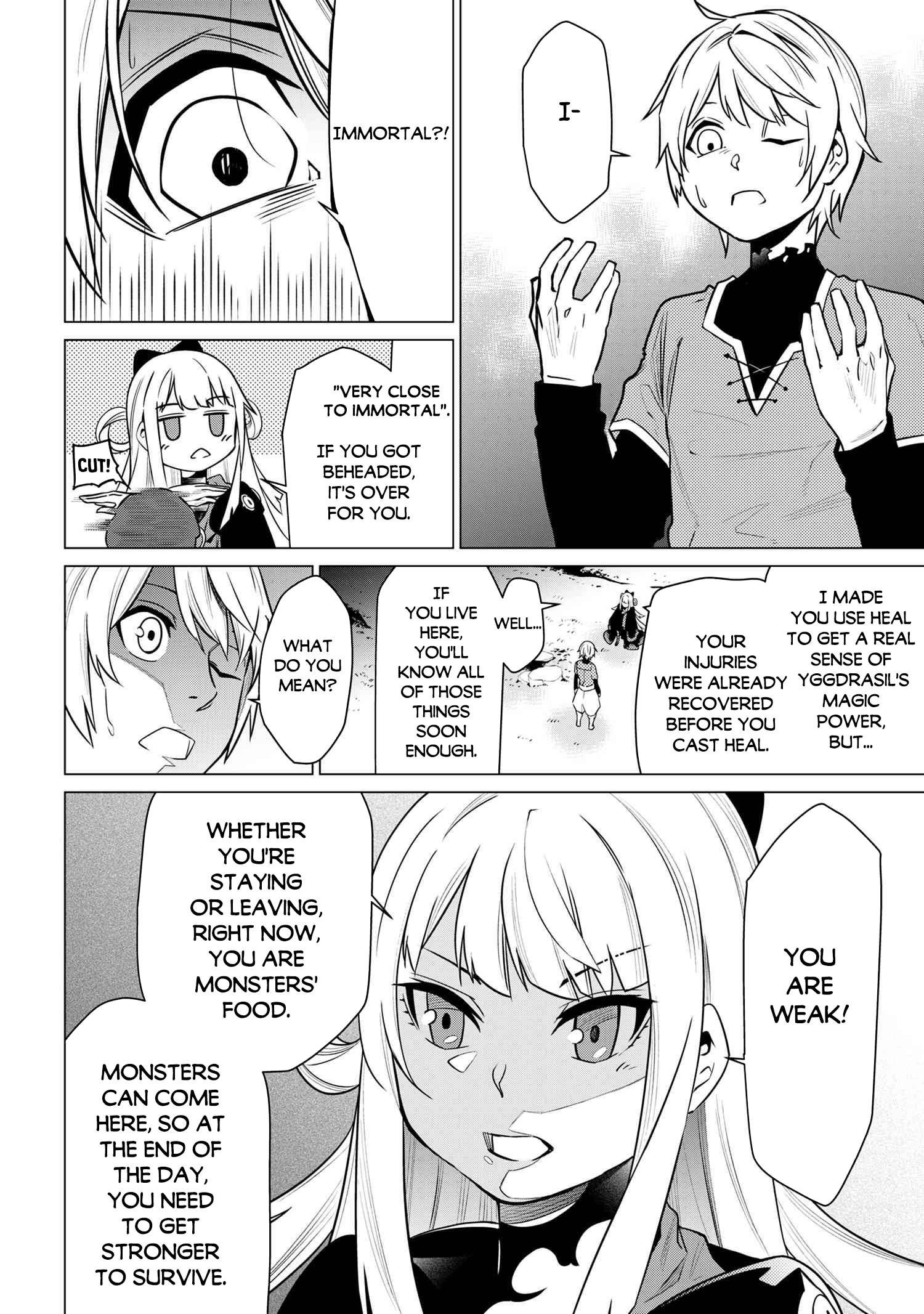 A White Mage Who Was Exiled After Being Handed A Knife In An Sss Rank Dungeon. Due To The Curse Of Yggdrasil, He Overcame His Weak Point, Lack Of Magical Power, And Became The Strongest In The World. chapter 2.1 page 19