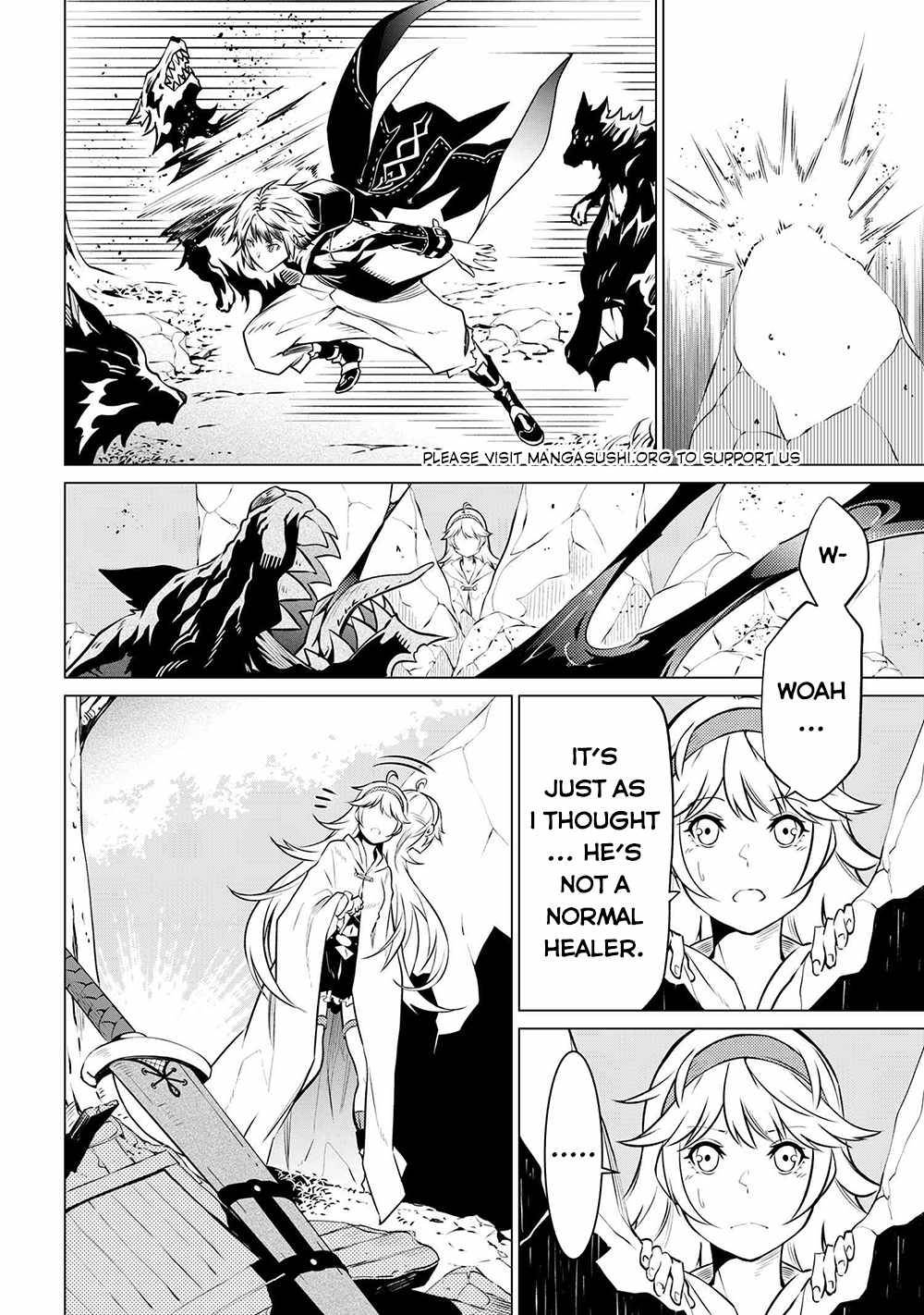 A White Mage Who Was Exiled After Being Handed A Knife In An Sss Rank Dungeon. Due To The Curse Of Yggdrasil, He Overcame His Weak Point, Lack Of Magical Power, And Became The Strongest In The World. chapter 5.1 page 19