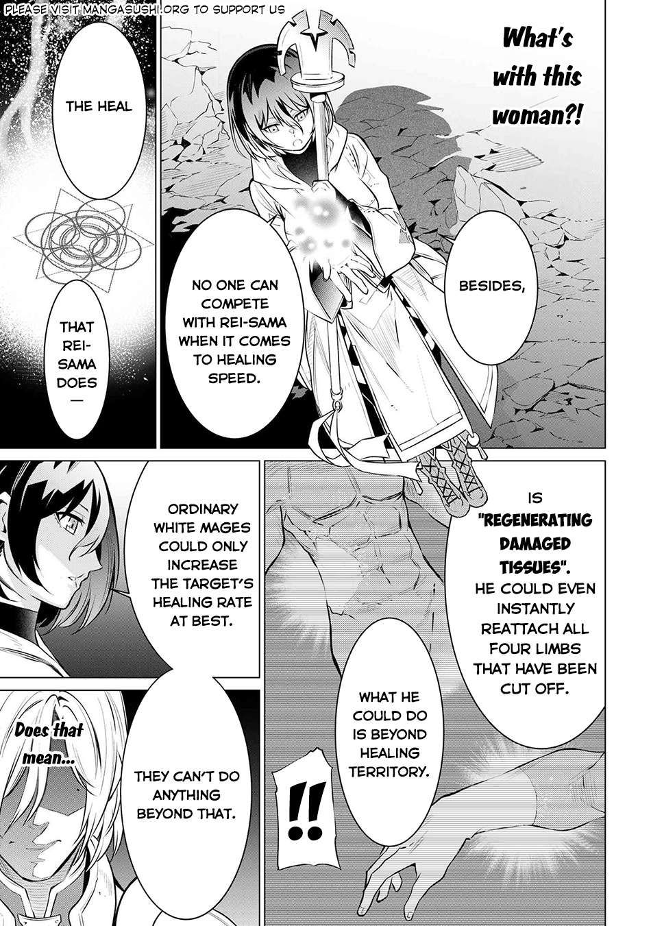 A White Mage Who Was Exiled After Being Handed A Knife In An Sss Rank Dungeon. Due To The Curse Of Yggdrasil, He Overcame His Weak Point, Lack Of Magical Power, And Became The Strongest In The World. chapter 6.2 page 13