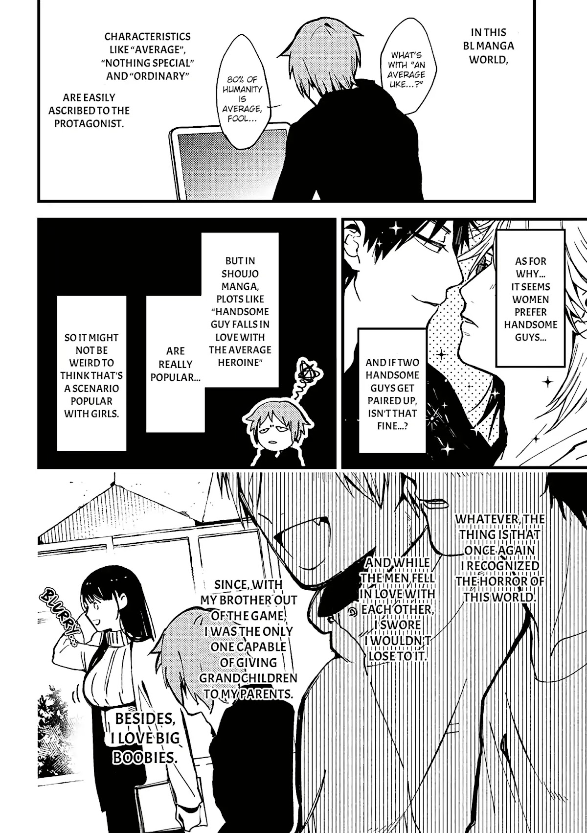 A World Where Everything Definitely Becomes BL vs. The Man Who Definitely Doesn't Want To Be In A BL chapter 1 page 5