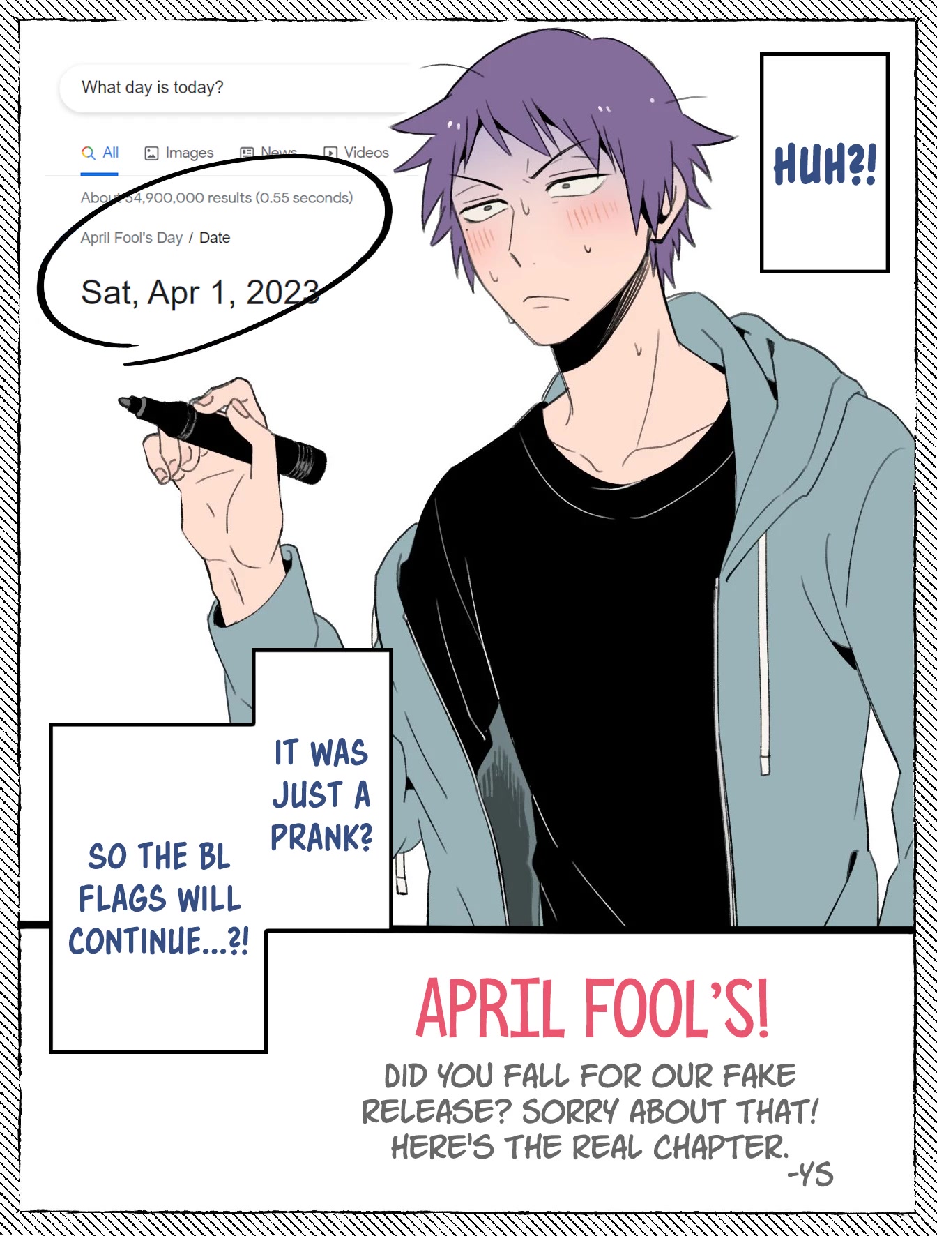 A World Where Everything Definitely Becomes BL vs. The Man Who Definitely Doesn't Want To Be In A BL chapter 41 page 1