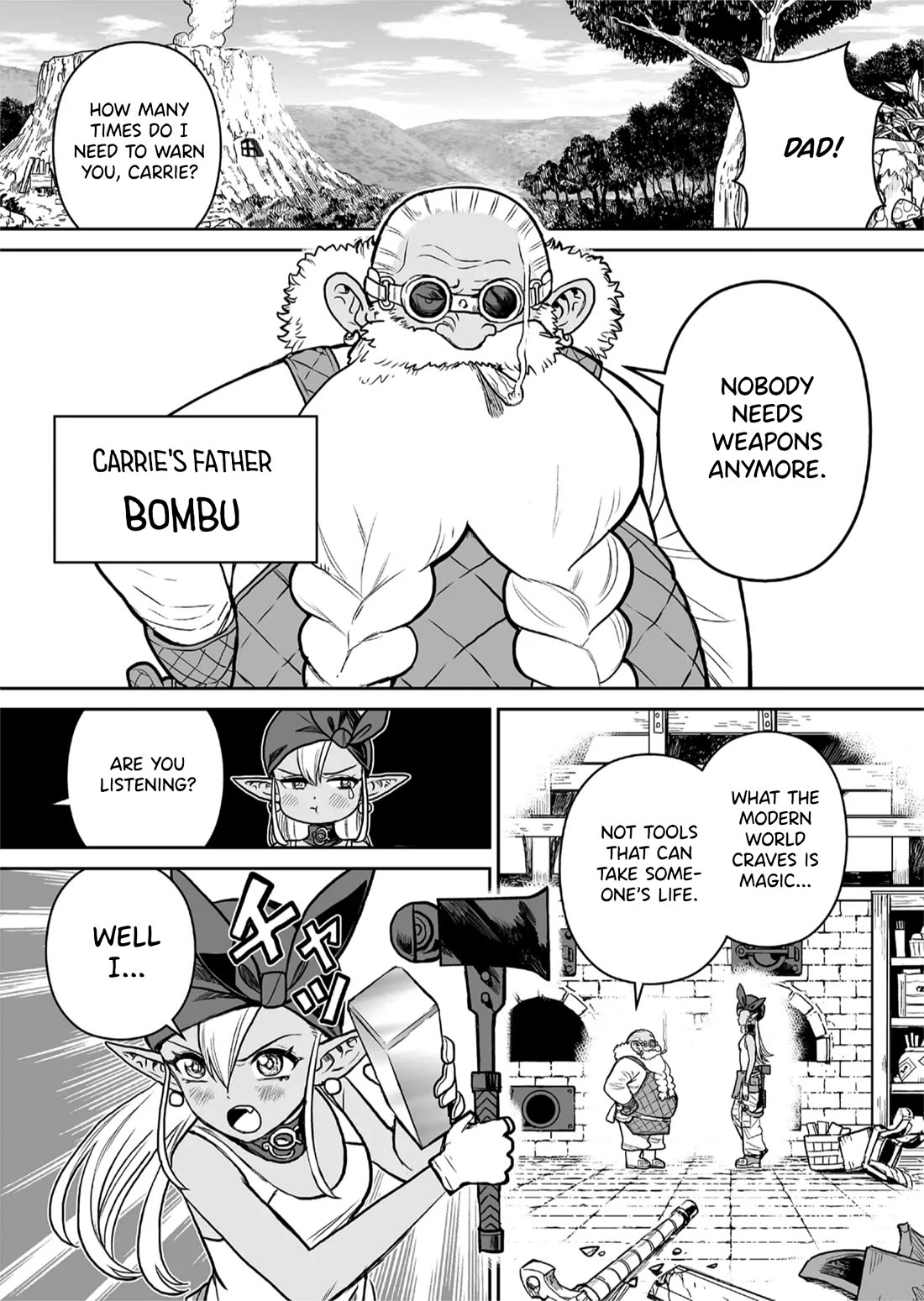 Abandoned: The Hero Who's So Strong He Breaks Every Weapon and the Elf Weaponsmith chapter 1 page 5