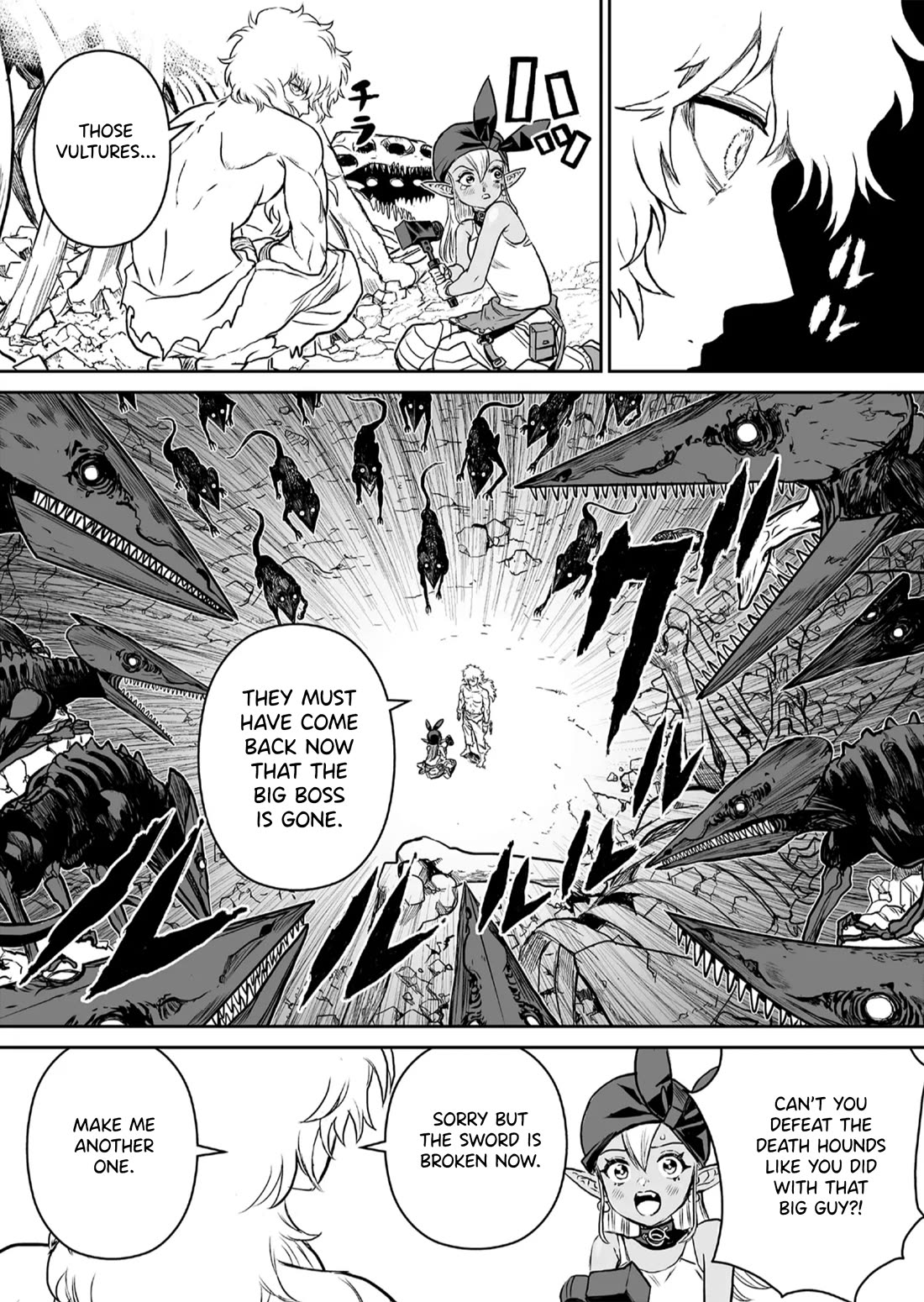 Abandoned: The Hero Who's So Strong He Breaks Every Weapon and the Elf Weaponsmith chapter 1 page 50