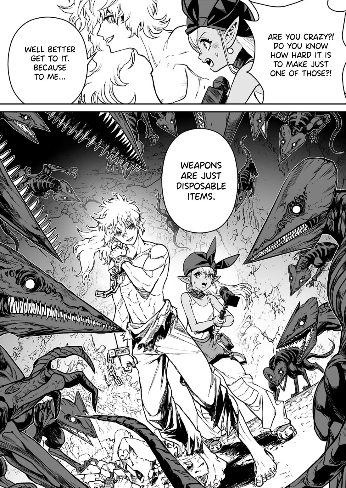 Abandoned: The Hero Who's So Strong He Breaks Every Weapon and the Elf Weaponsmith chapter 1 page 51