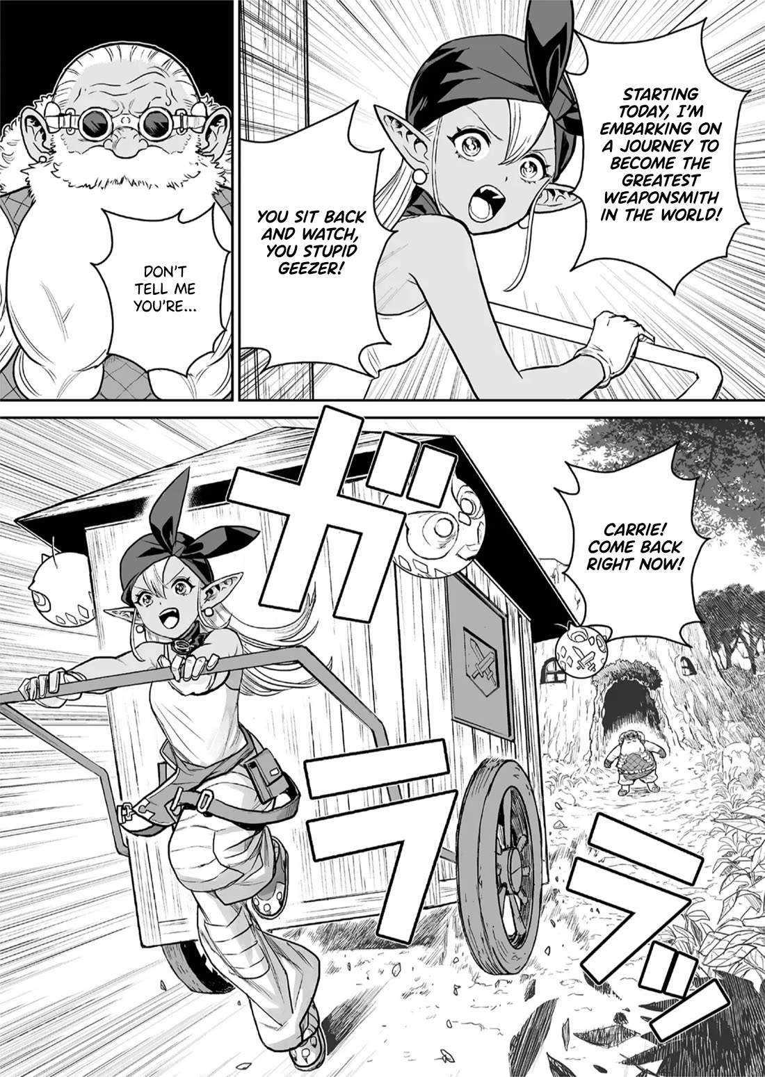 Abandoned: The Hero Who's So Strong He Breaks Every Weapon and the Elf Weaponsmith chapter 1 page 9