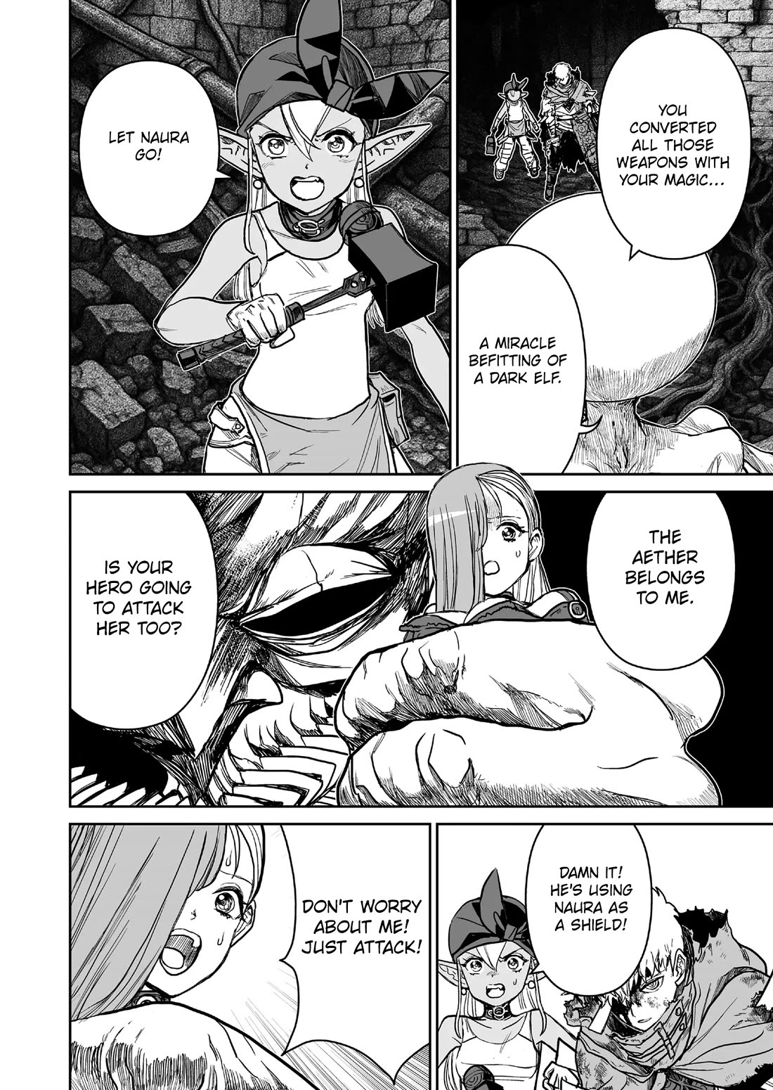 Abandoned: The Hero Who's So Strong He Breaks Every Weapon and the Elf Weaponsmith chapter 13 page 2