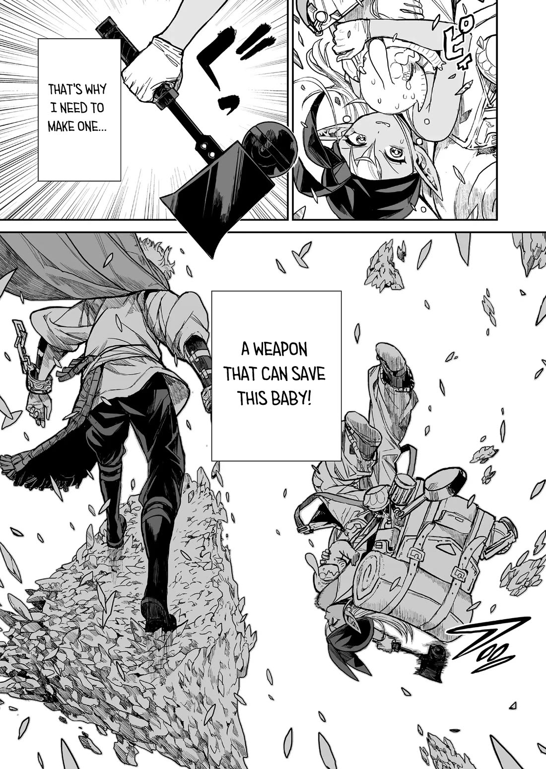 Abandoned: The Hero Who's So Strong He Breaks Every Weapon and the Elf Weaponsmith chapter 5 page 9