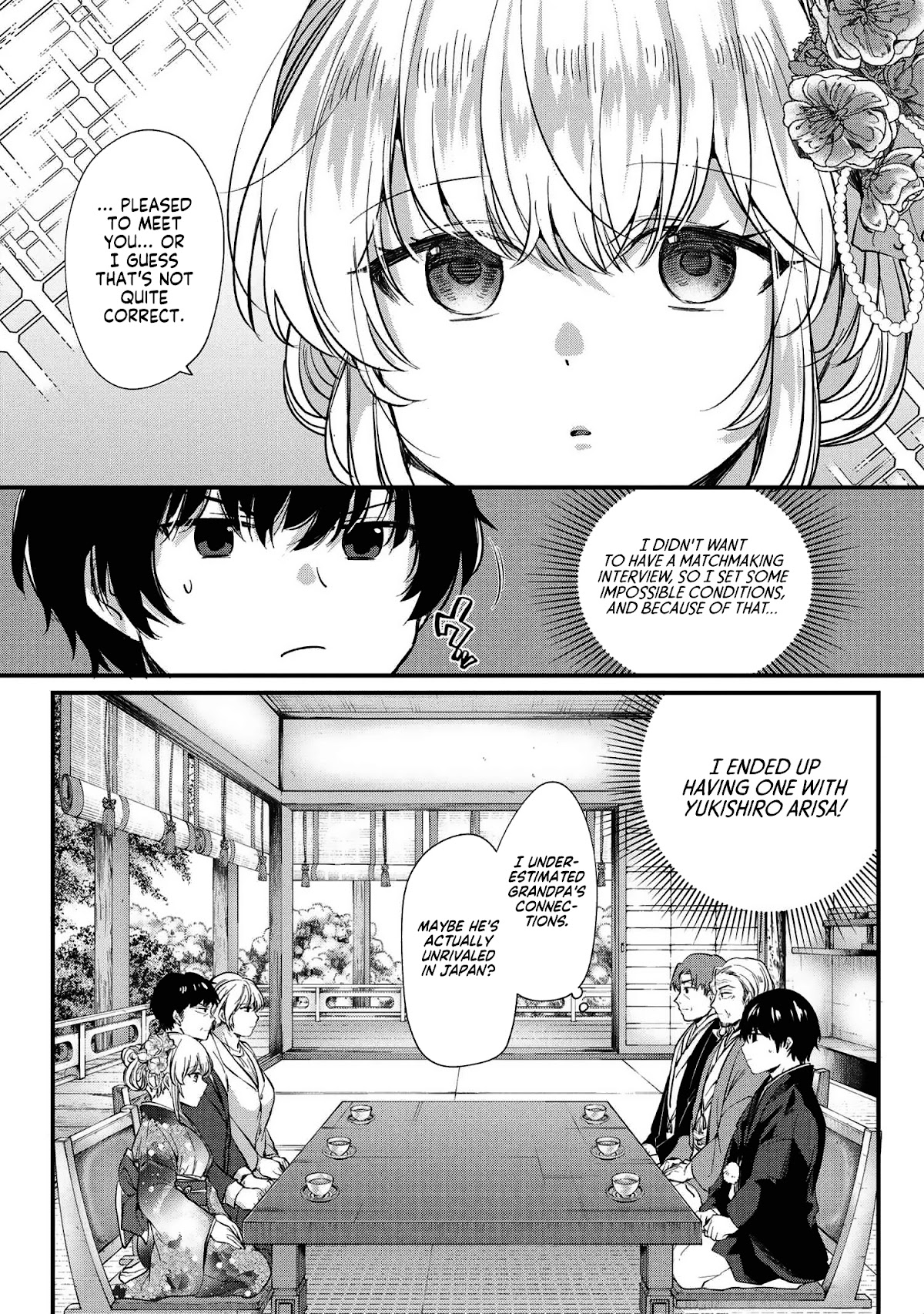 About that time I didn't want to have a matchmaking interview, so I set some impossible conditions and then my classmate showed up chapter 1 page 13