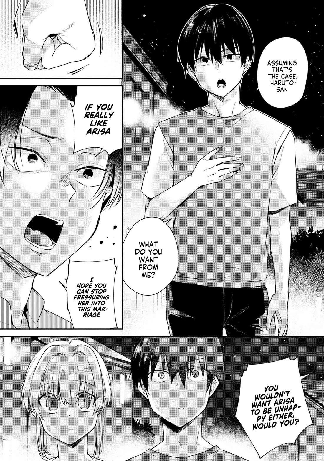 About that time I didn't want to have a matchmaking interview, so I set some impossible conditions and then my classmate showed up chapter 10.6 page 13