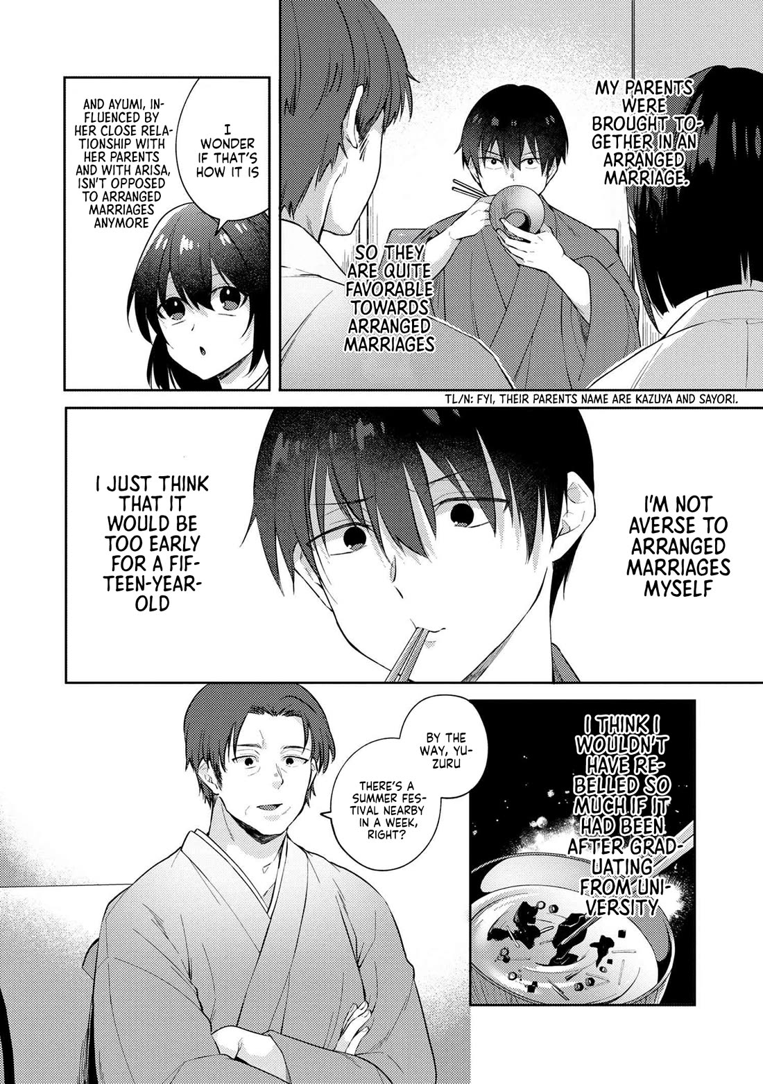 About that time I didn't want to have a matchmaking interview, so I set some impossible conditions and then my classmate showed up chapter 10.6 page 22