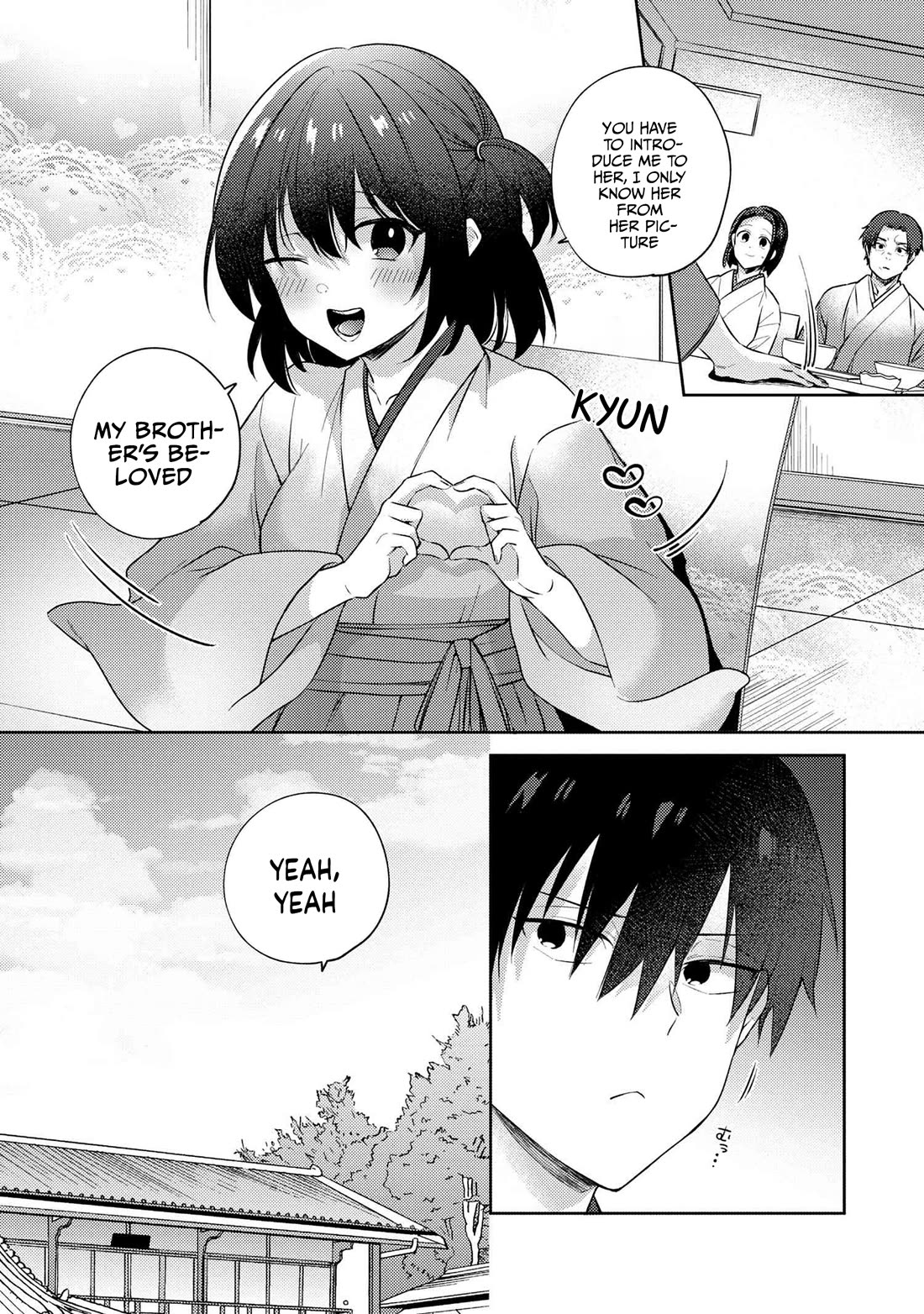 About that time I didn't want to have a matchmaking interview, so I set some impossible conditions and then my classmate showed up chapter 10.6 page 24