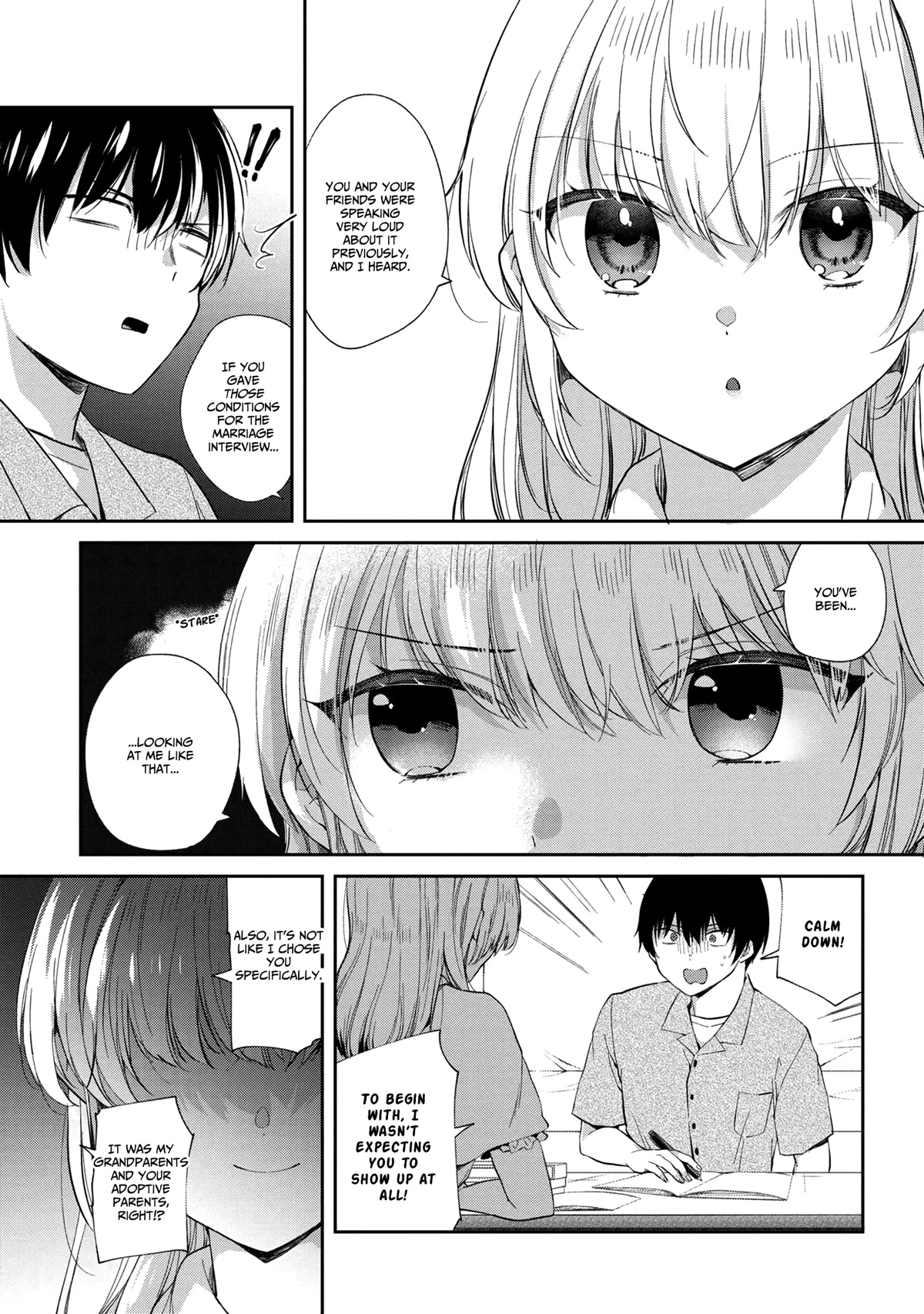 About that time I didn't want to have a matchmaking interview, so I set some impossible conditions and then my classmate showed up chapter 6.1 page 11