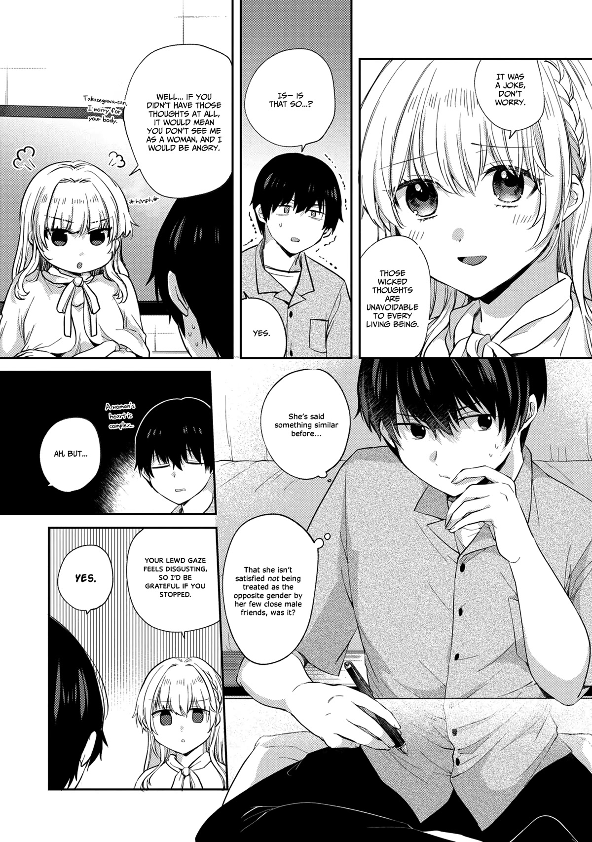 About that time I didn't want to have a matchmaking interview, so I set some impossible conditions and then my classmate showed up chapter 6.1 page 12