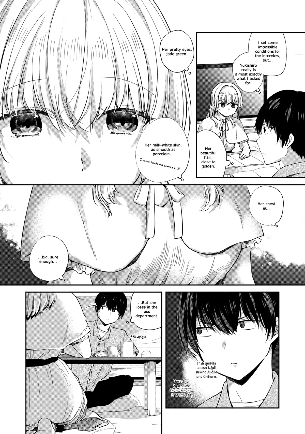 About that time I didn't want to have a matchmaking interview, so I set some impossible conditions and then my classmate showed up chapter 6.1 page 9