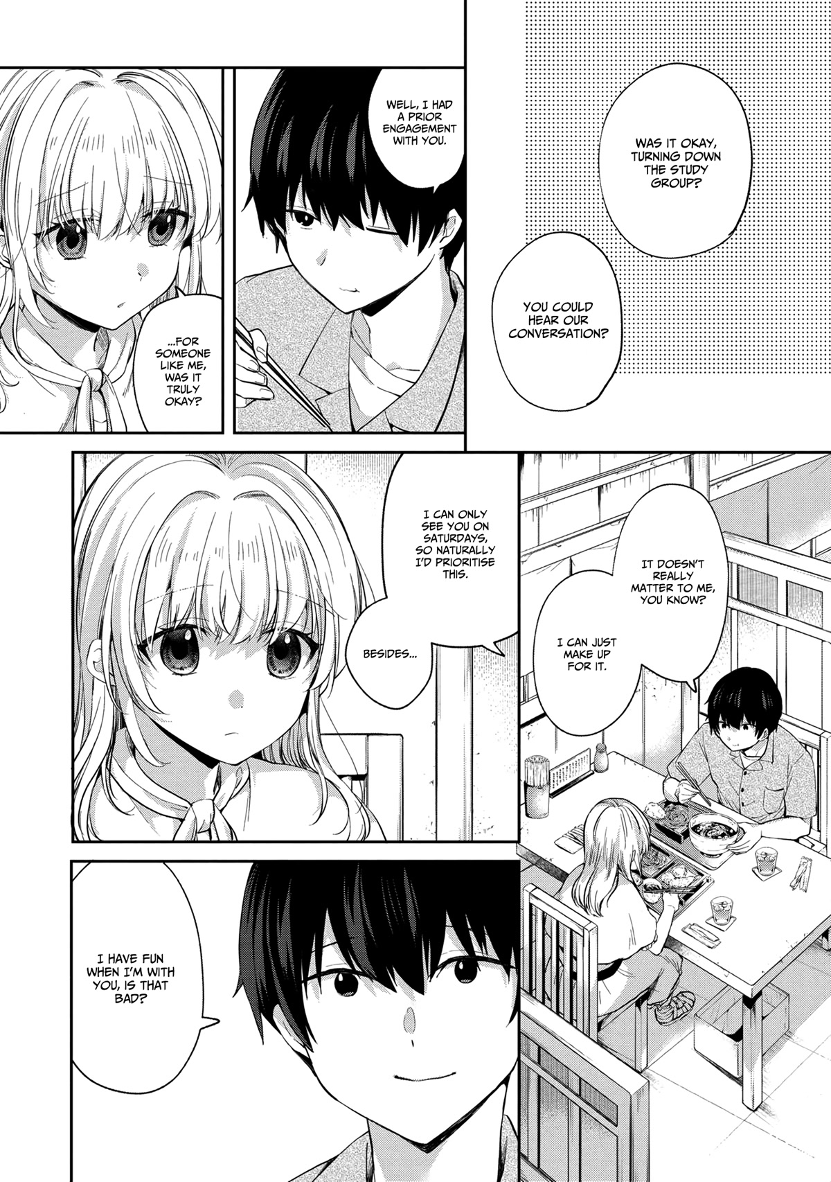 About that time I didn't want to have a matchmaking interview, so I set some impossible conditions and then my classmate showed up chapter 6.2 page 8