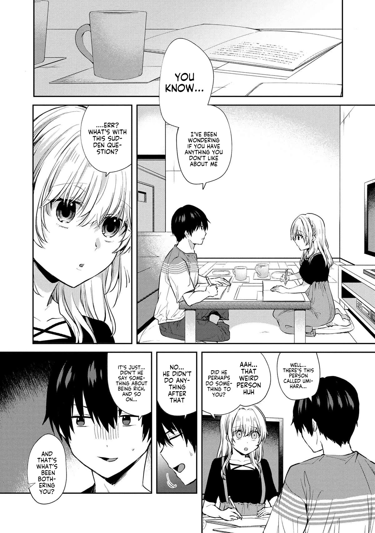 About that time I didn't want to have a matchmaking interview, so I set some impossible conditions and then my classmate showed up chapter 8.1 page 8