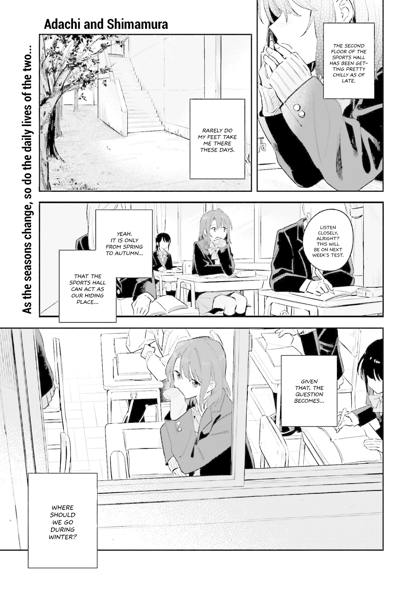 Adachi to Shimamura (Moke Yuzuhara) chapter 9 page 1