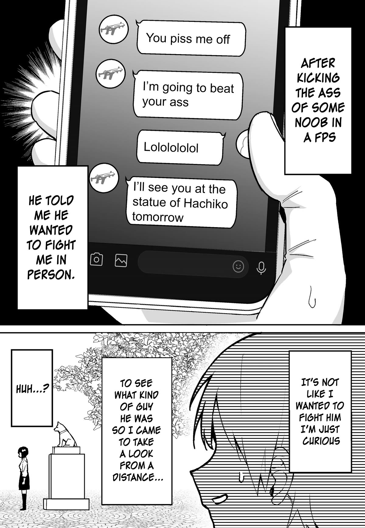 After Beating a Noob in an FPS, He Wanted to Fight Me in Real Life LOL chapter 1 page 1