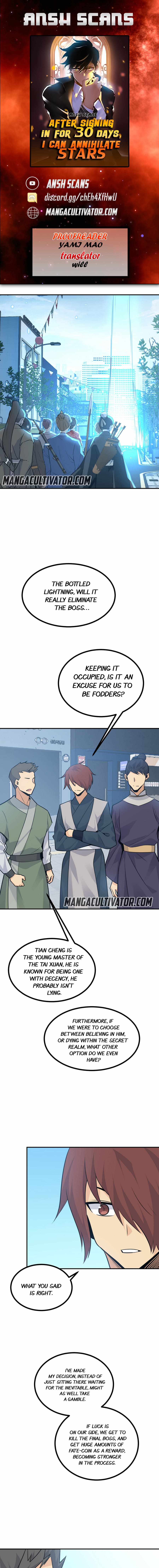 After Signing In For 30 Days, I Can Annihilate Stars chapter 11 page 1