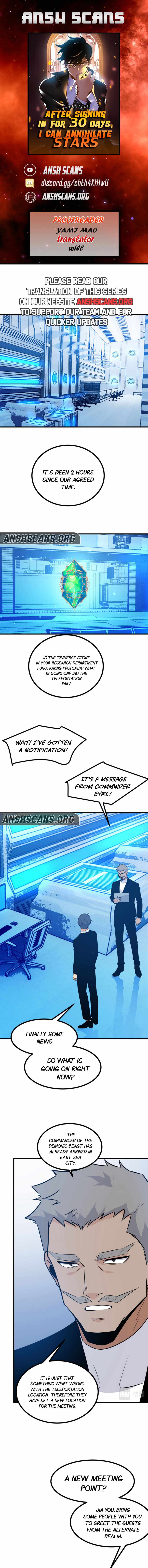 After Signing In For 30 Days, I Can Annihilate Stars chapter 28 page 1