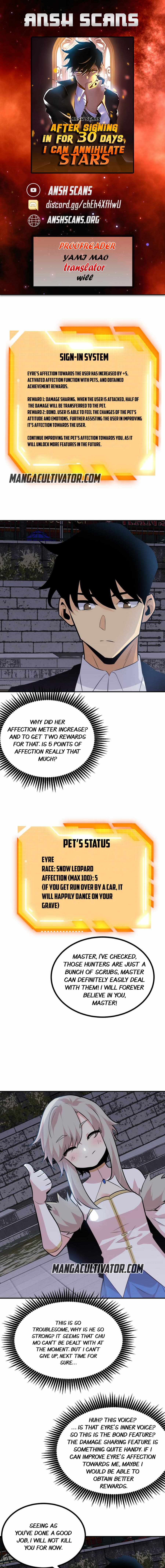 After Signing In For 30 Days, I Can Annihilate Stars chapter 29 page 1