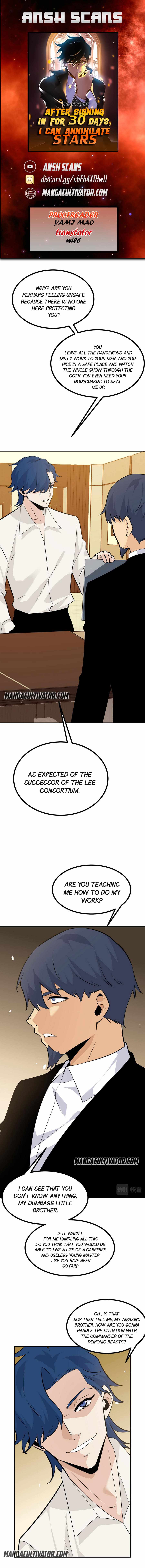 After Signing In For 30 Days, I Can Annihilate Stars chapter 30 page 1