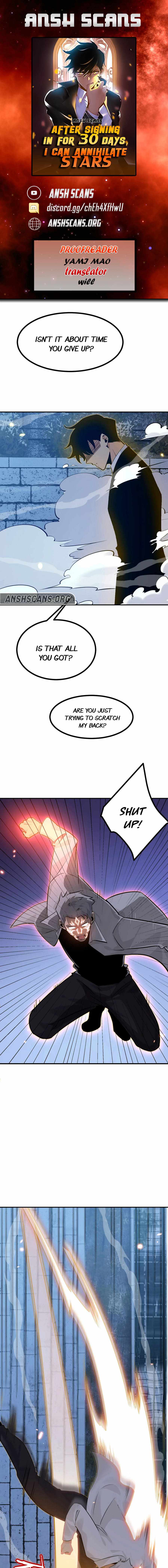 After Signing In For 30 Days, I Can Annihilate Stars chapter 32 page 1