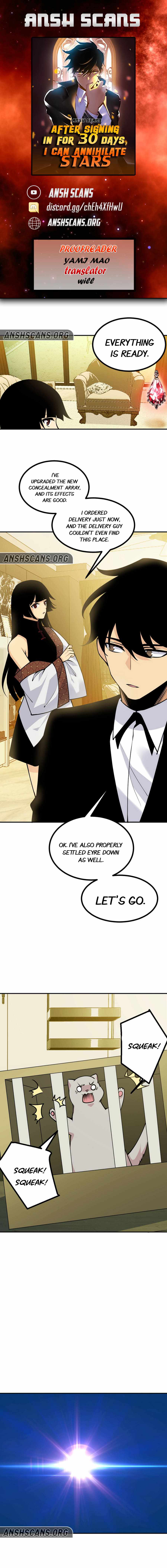 After Signing In For 30 Days, I Can Annihilate Stars chapter 36 page 1