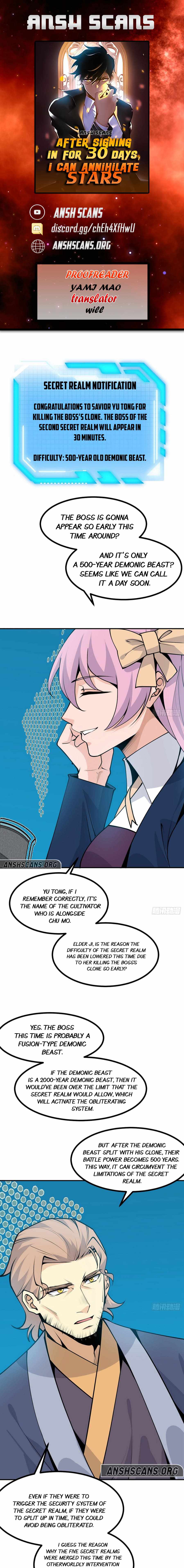 After Signing In For 30 Days, I Can Annihilate Stars chapter 40 page 1